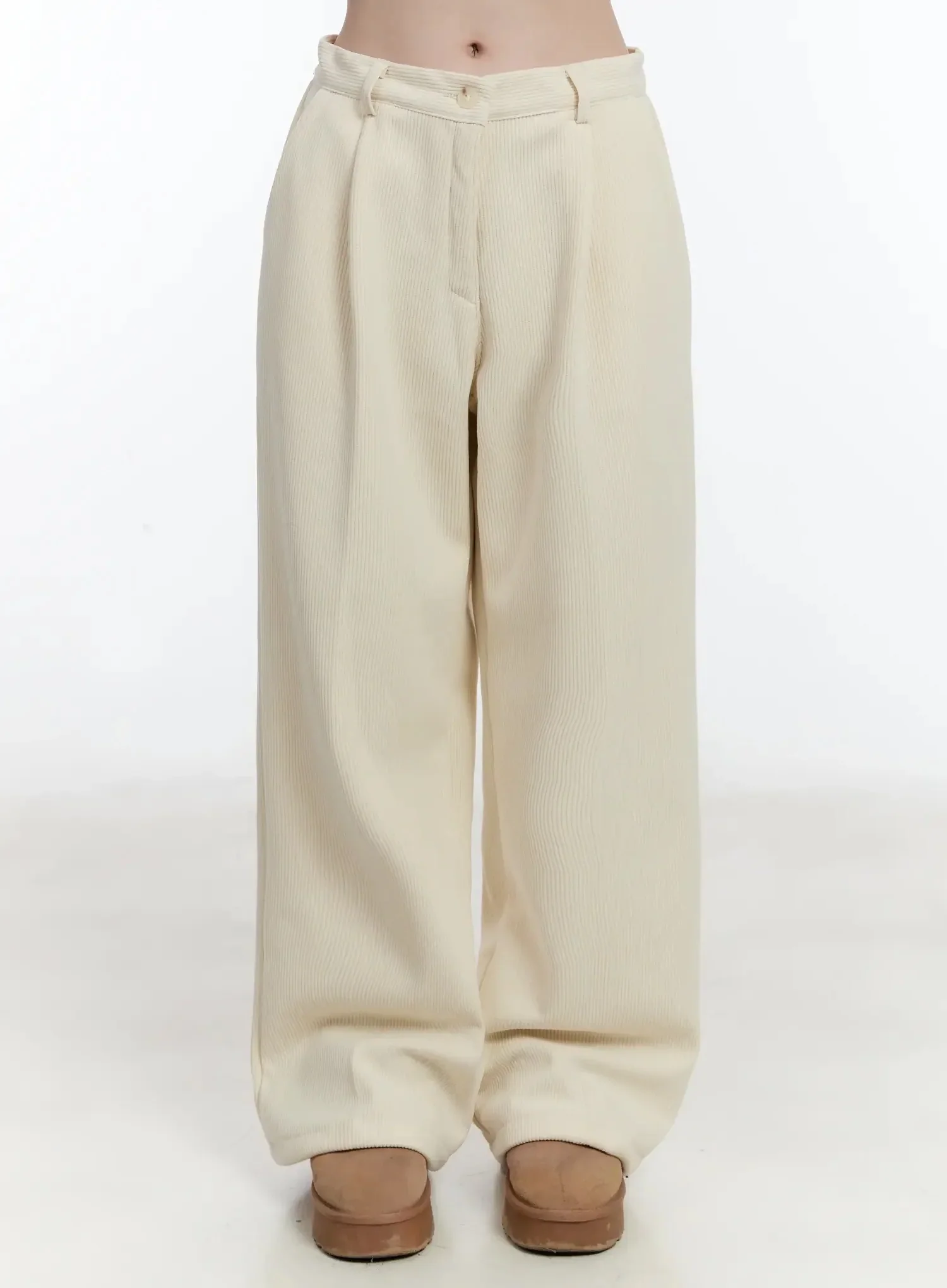 Cozy Wide-Leg Corduroy Pants ID526