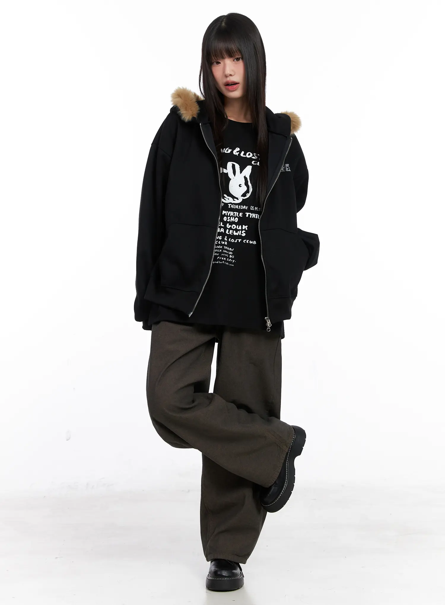 Cozy Wide Leg Cotton Trousers CN521 - Image 3
