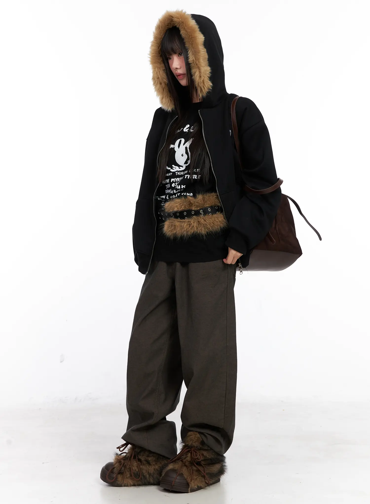 Cozy Wide Leg Cotton Trousers CN521 - Image 8