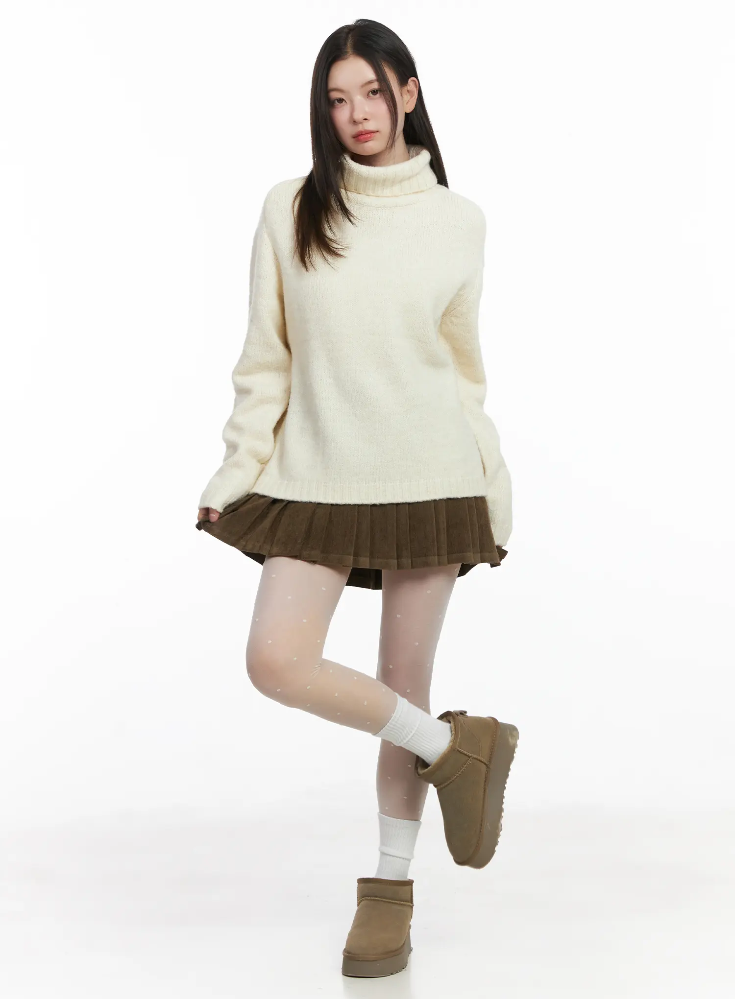 Cozy Wool Turtleneck Knit Sweater CJ506 - Image 2