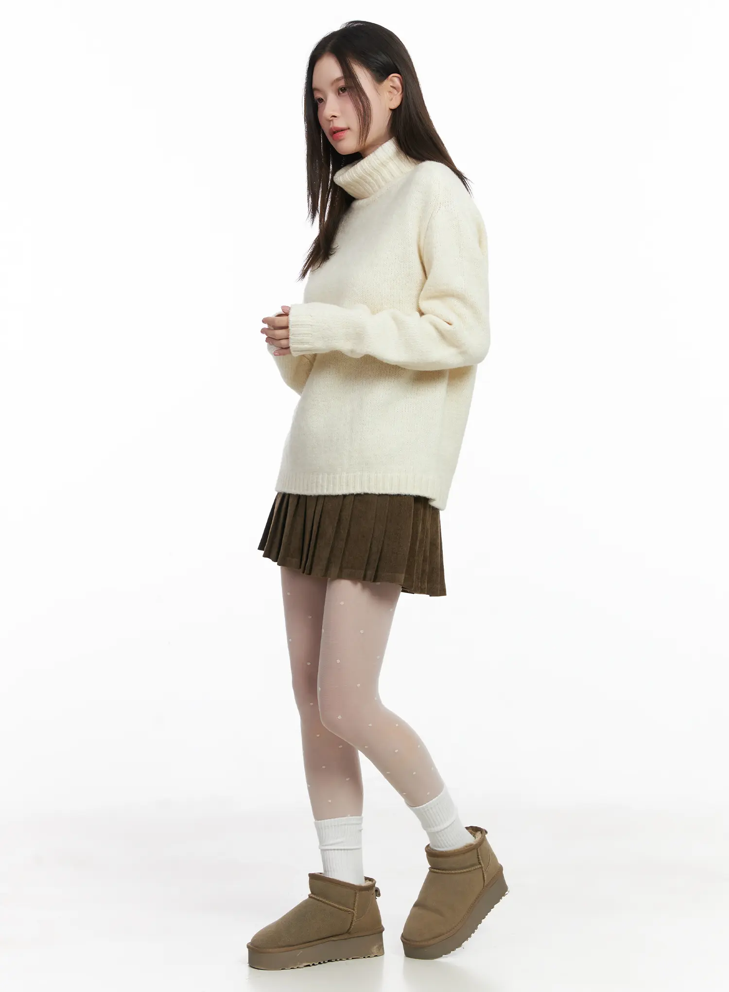 Cozy Wool Turtleneck Knit Sweater CJ506 - Image 3