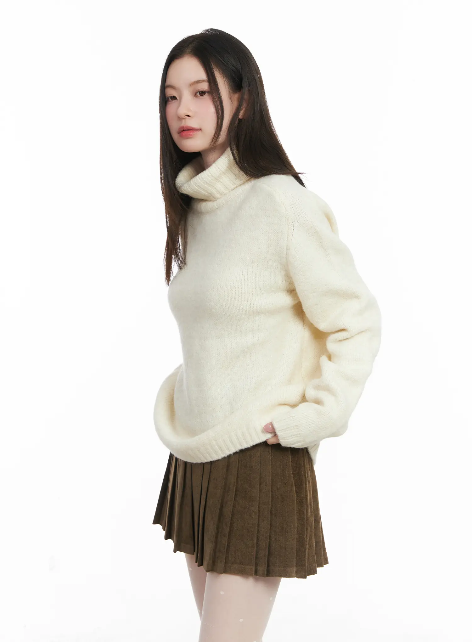 Cozy Wool Turtleneck Knit Sweater CJ506 - Image 5