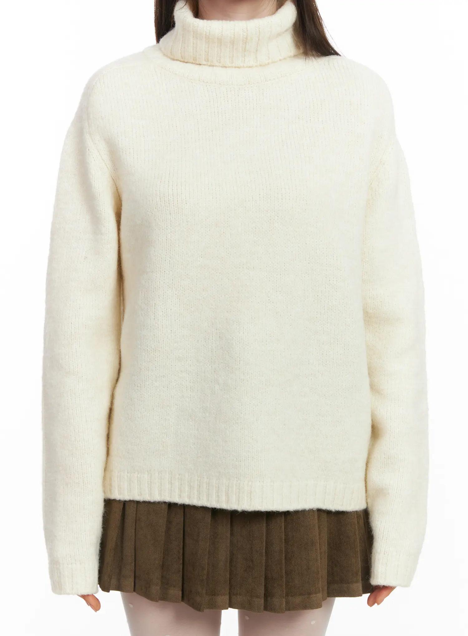 Cozy Wool Turtleneck Knit Sweater CJ506 - Image 7