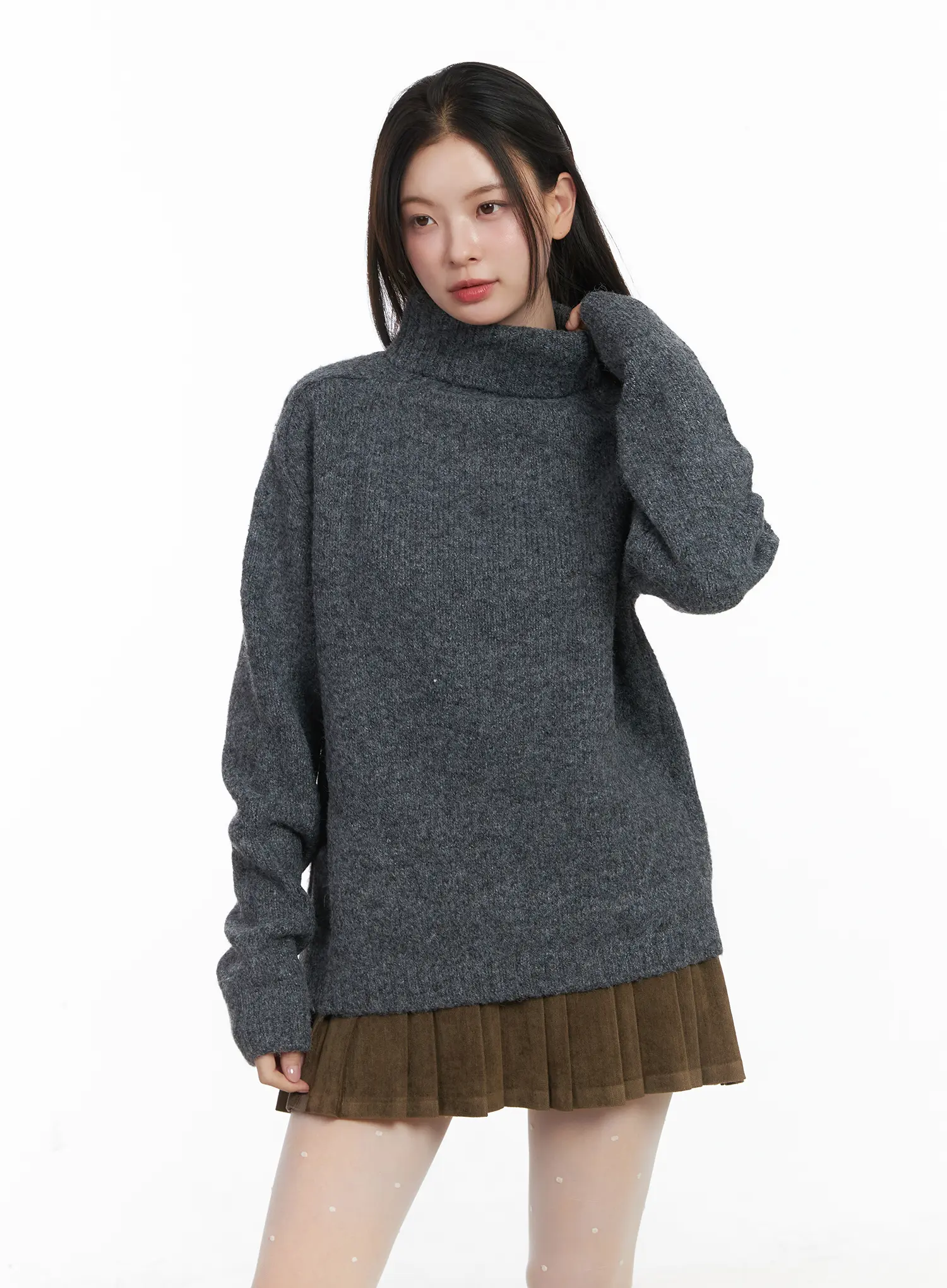 Cozy Wool Turtleneck Knit Sweater CJ506 - Image 9