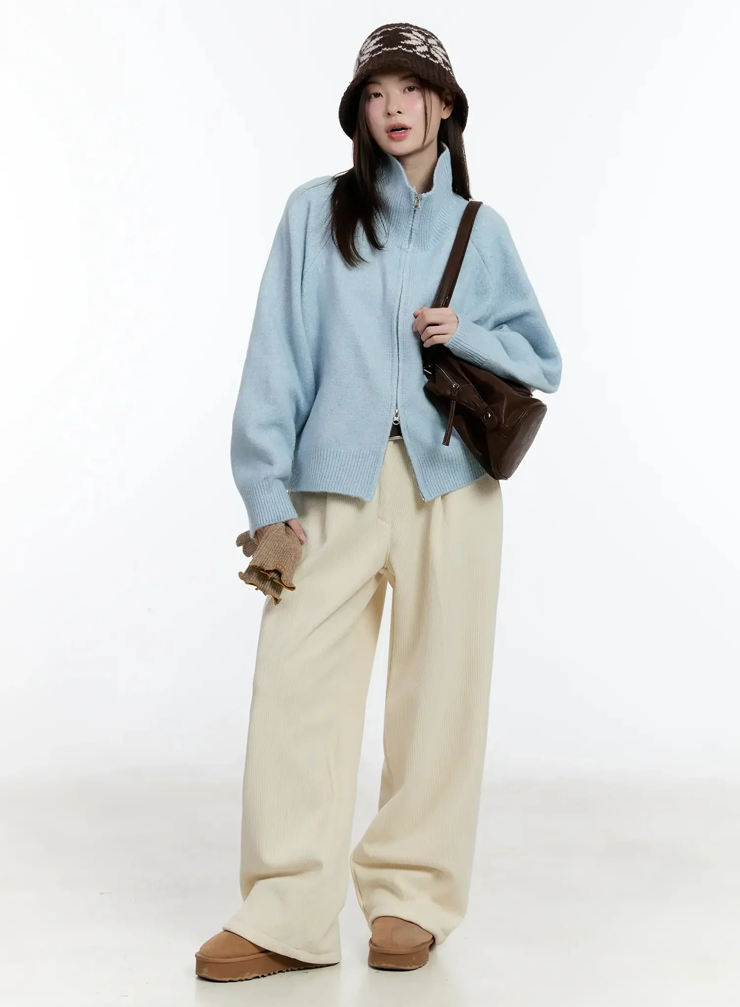 Cozy Zip-Up Turtleneck Cardigan ID526 - Image 10