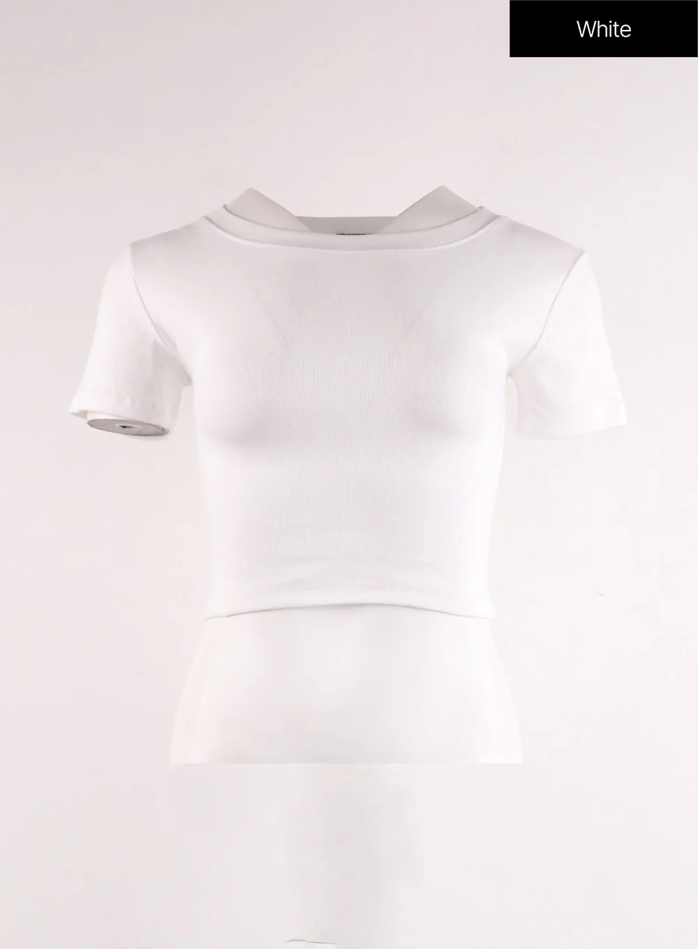 Crew Neck Slim Crop Top IF402 - Image 10
