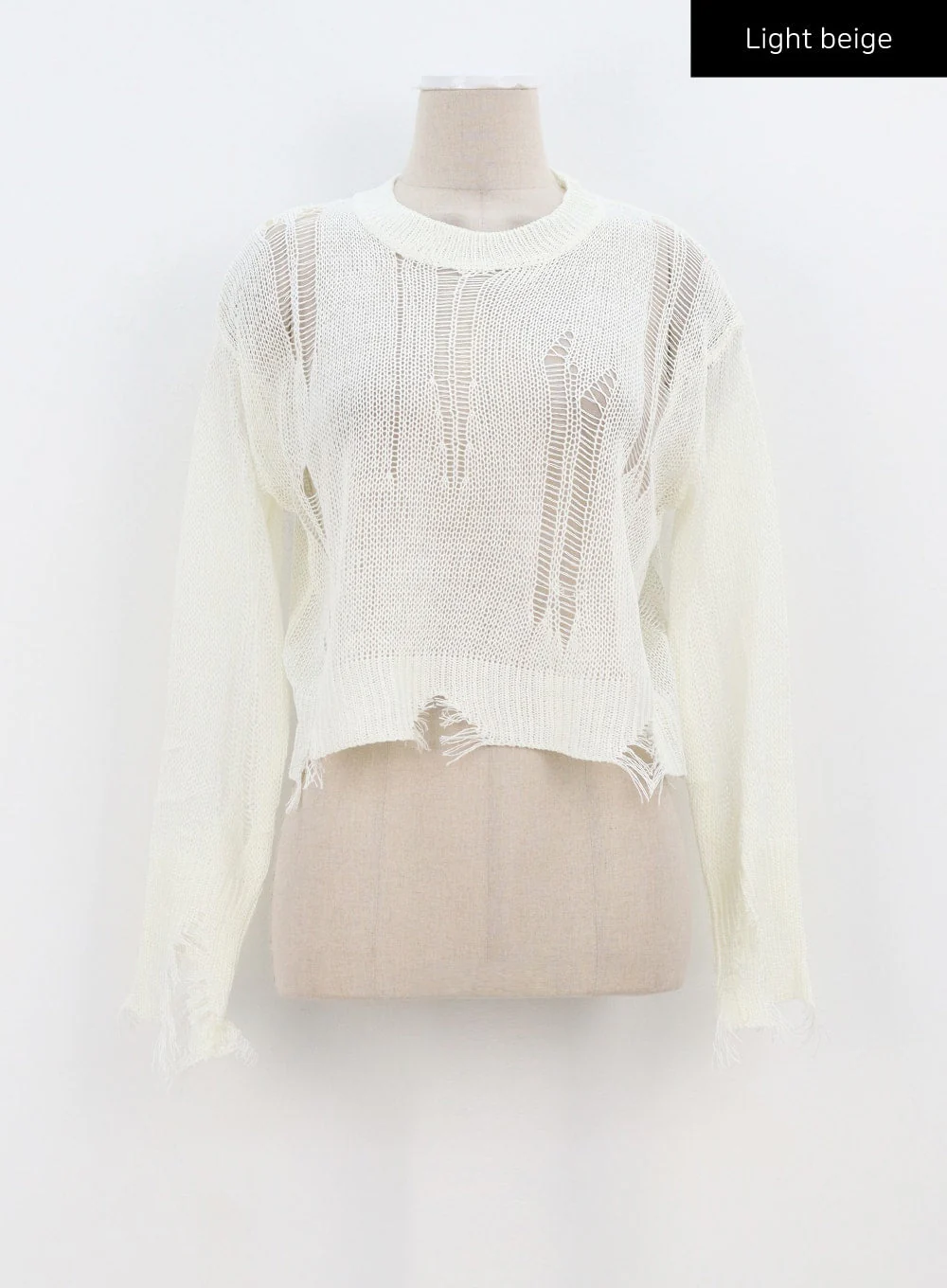 Crewneck Ripped Sweater CA307 - Image 14