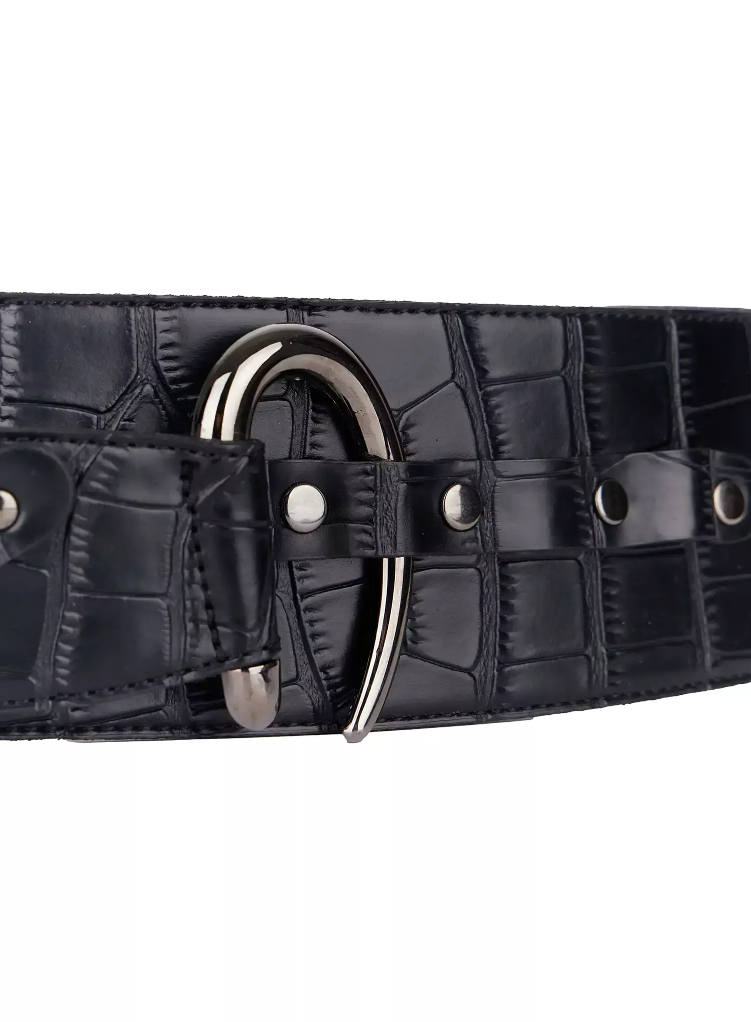 Croc-Embossed Wide Belt F516 - Image 10