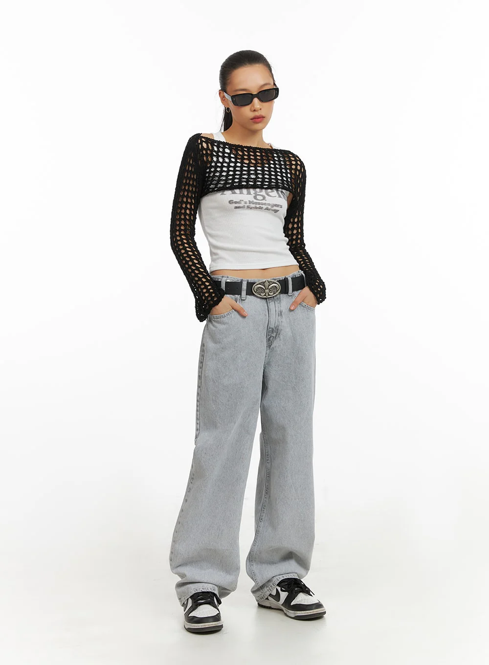 Crochet Knit Bolero Sweater IA417 - Image 6