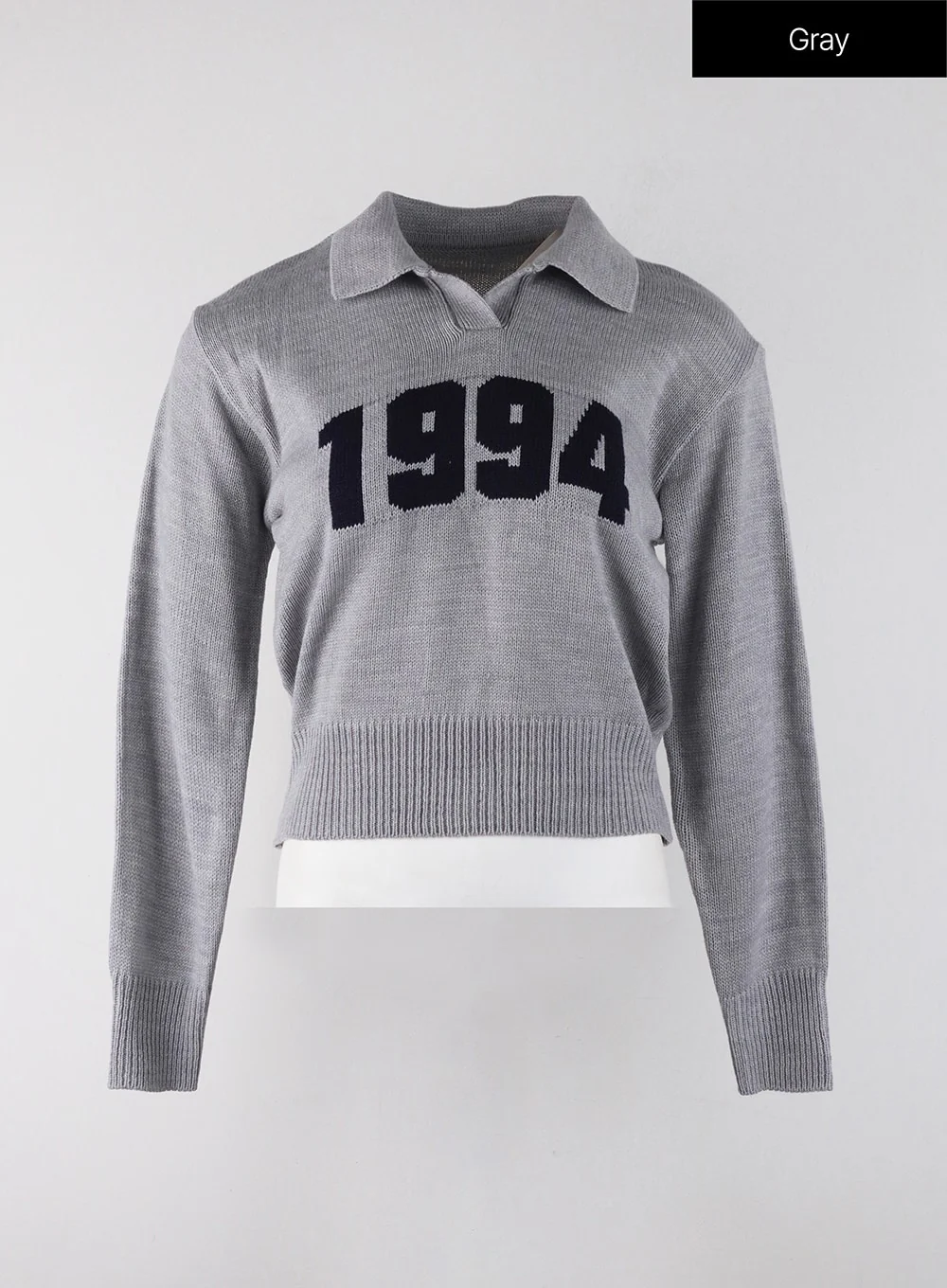 Crop Collar Lettering Sweater OJ404 - Image 11