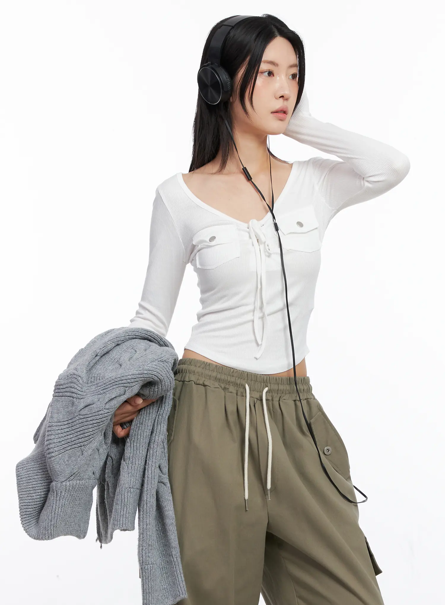 Crop Long Sleeve Corset CC1809