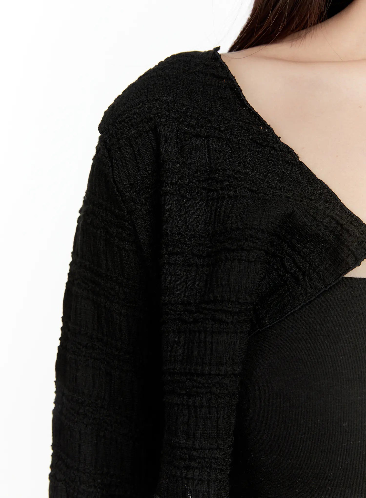 Cropped Chain Knit Cardigan CL531 - Image 8