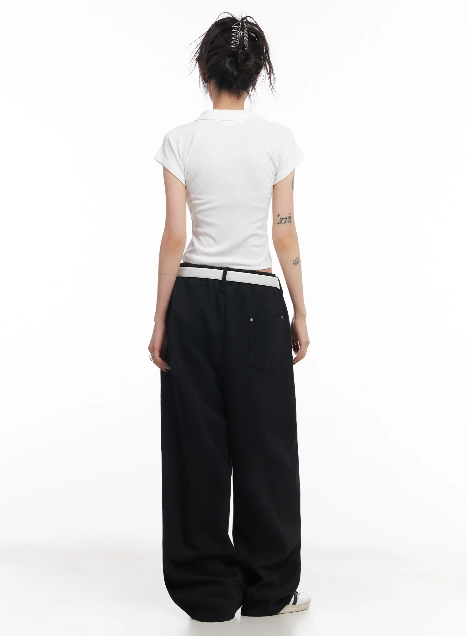 Cropped Collared Tee IC503 - Image 11