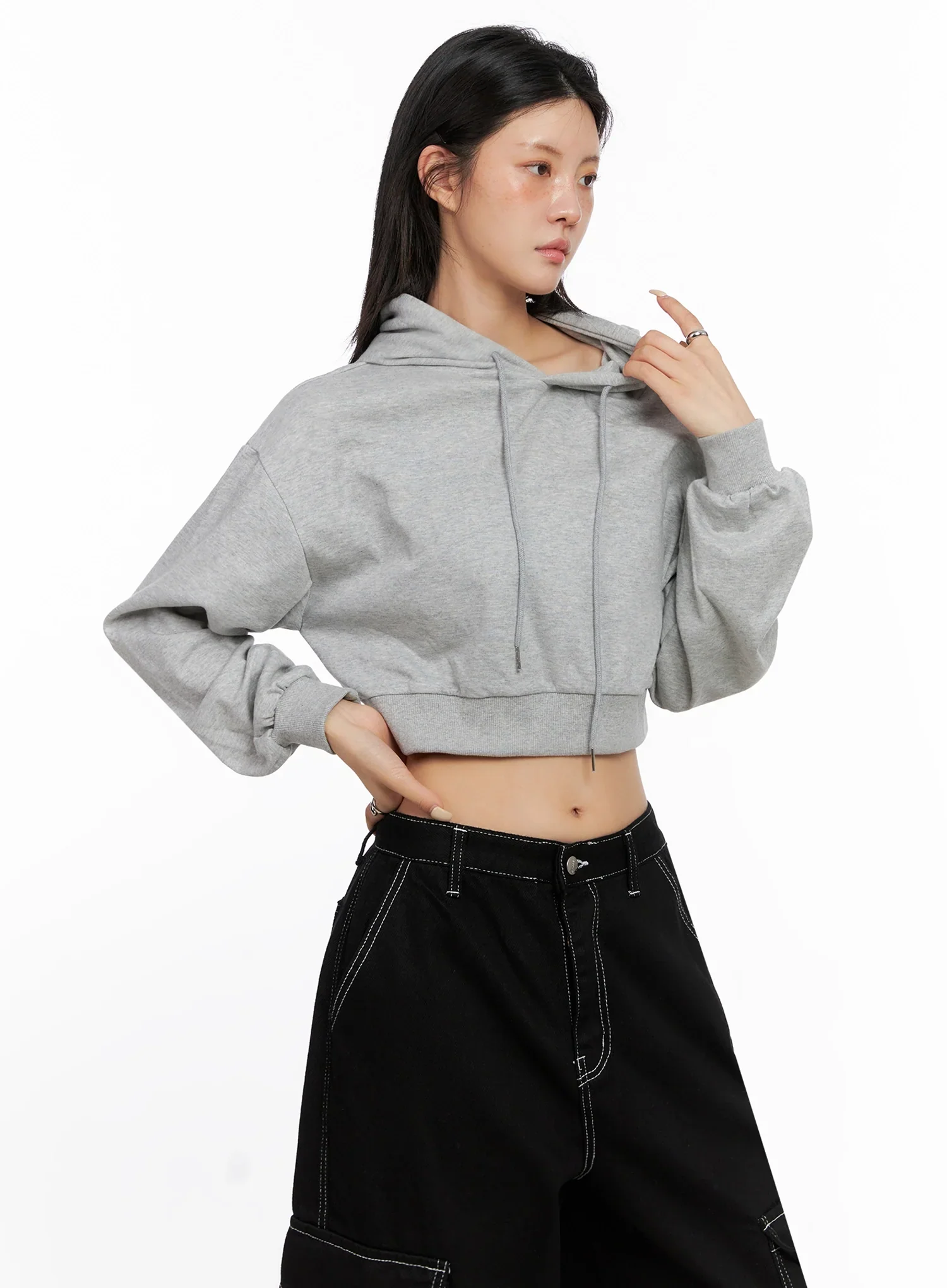 Cropped Essential Hoodie IS515 - Image 12