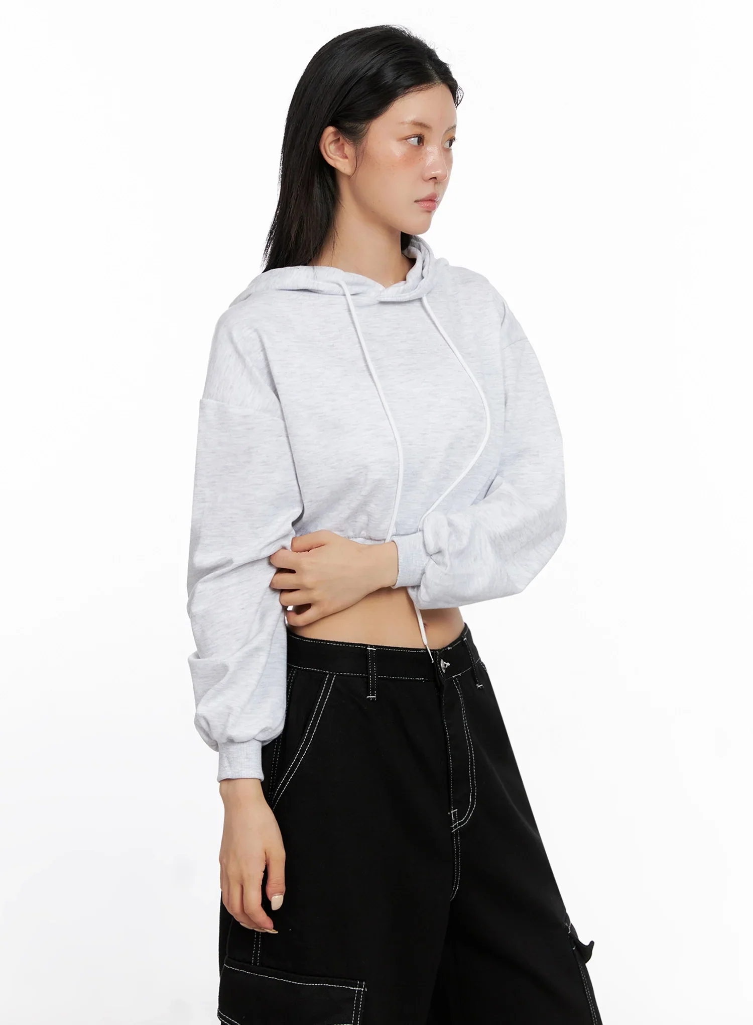 Cropped Essential Hoodie IS515 - Image 6
