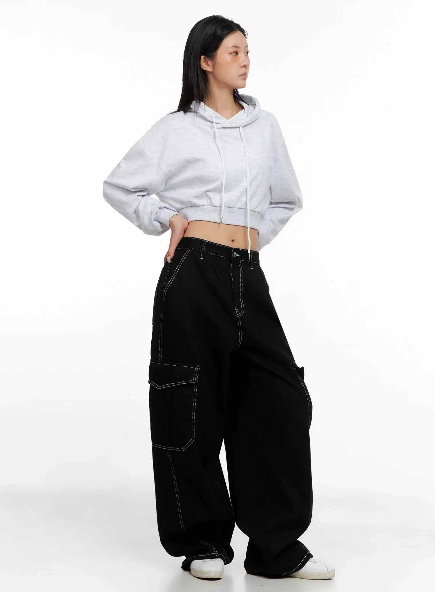 Cropped Essential Hoodie IS515 - Image 8