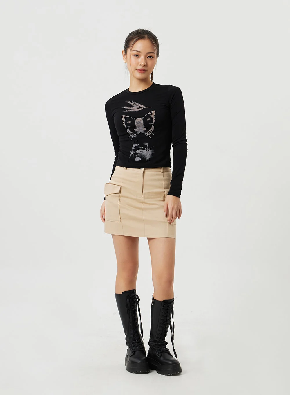 Cropped Graphic Top CM306 - Image 7