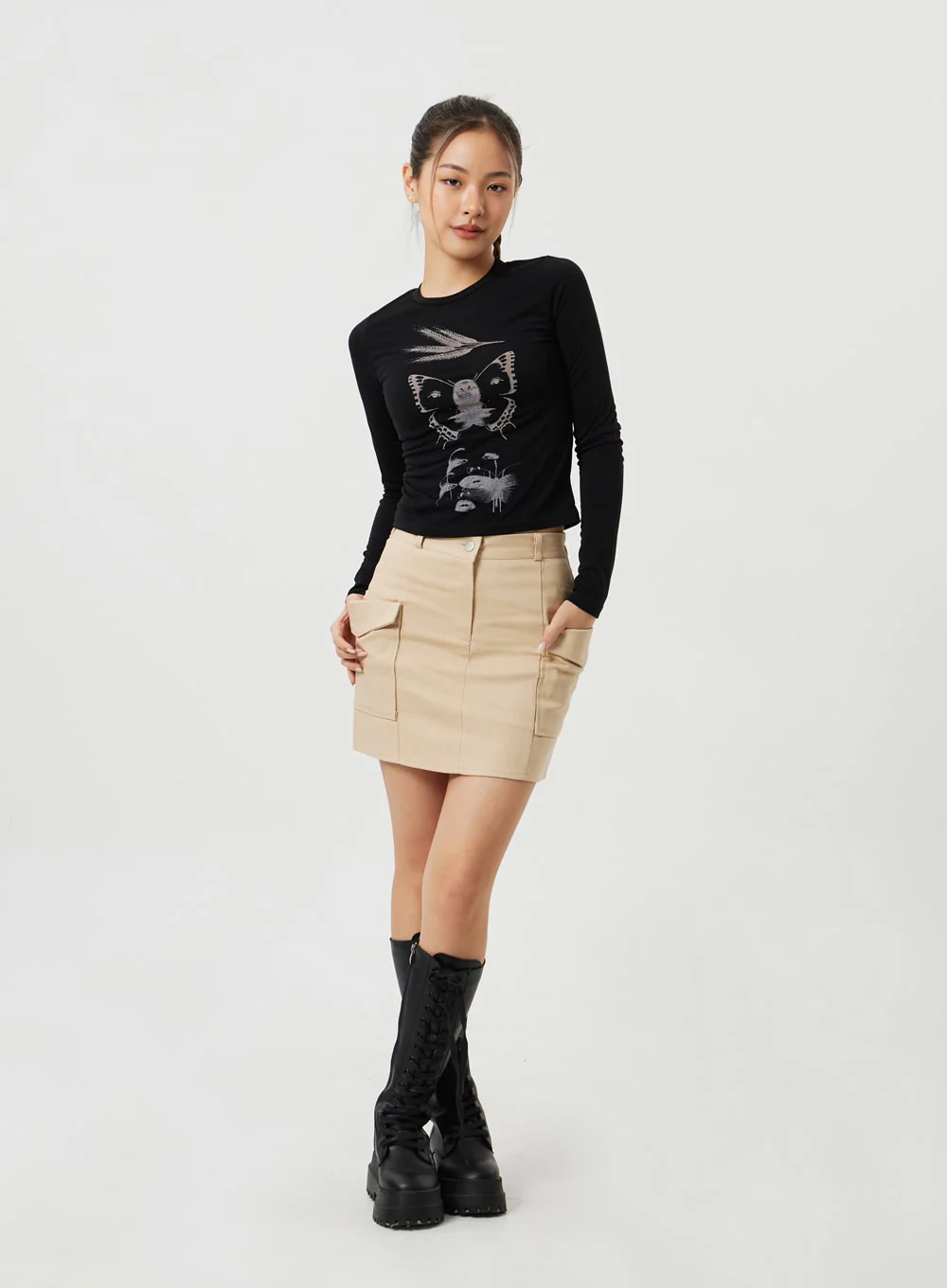 Cropped Graphic Top CM306 - Image 8