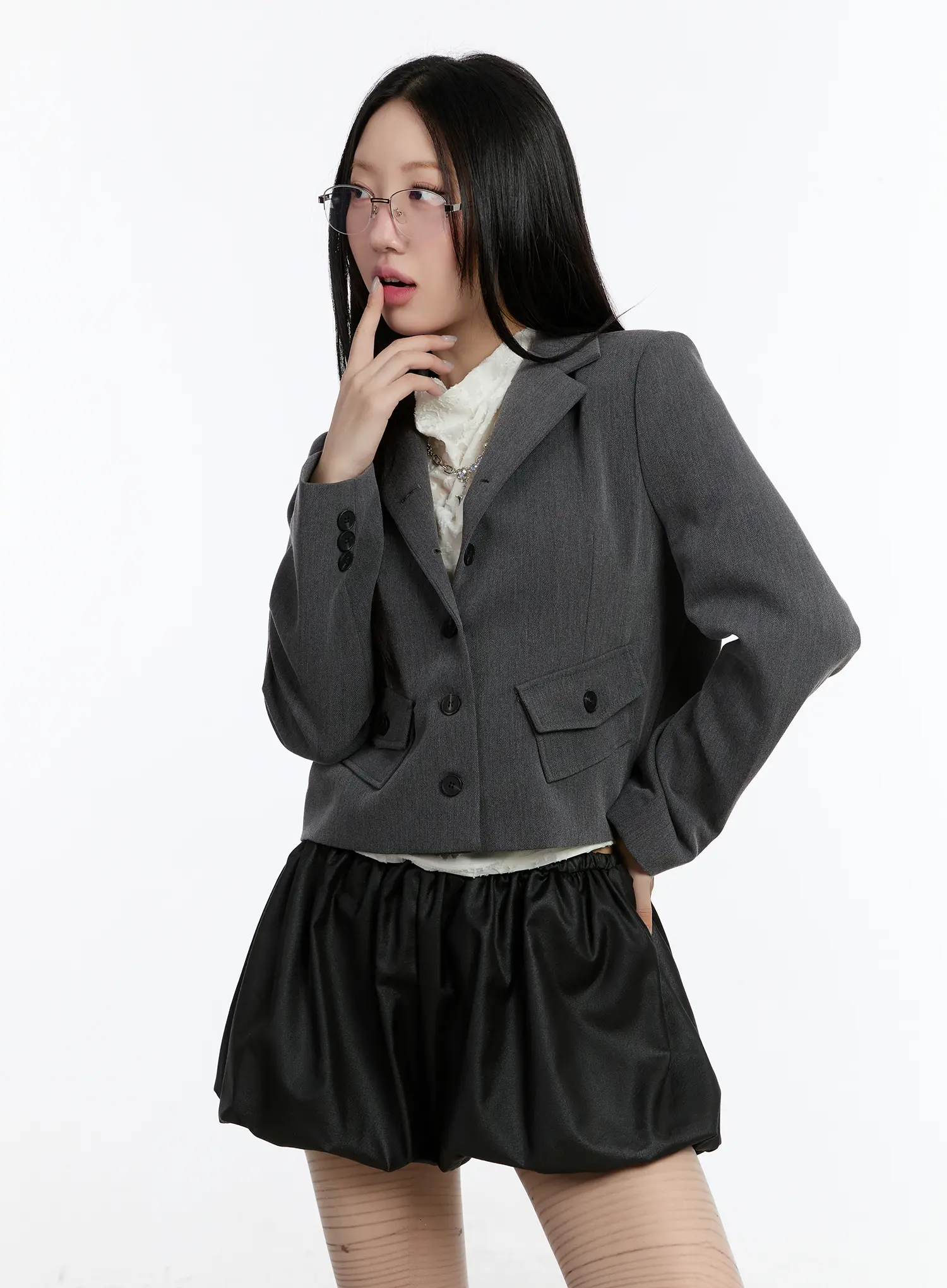 Cropped Pocket Blazer CM511 - Image 6