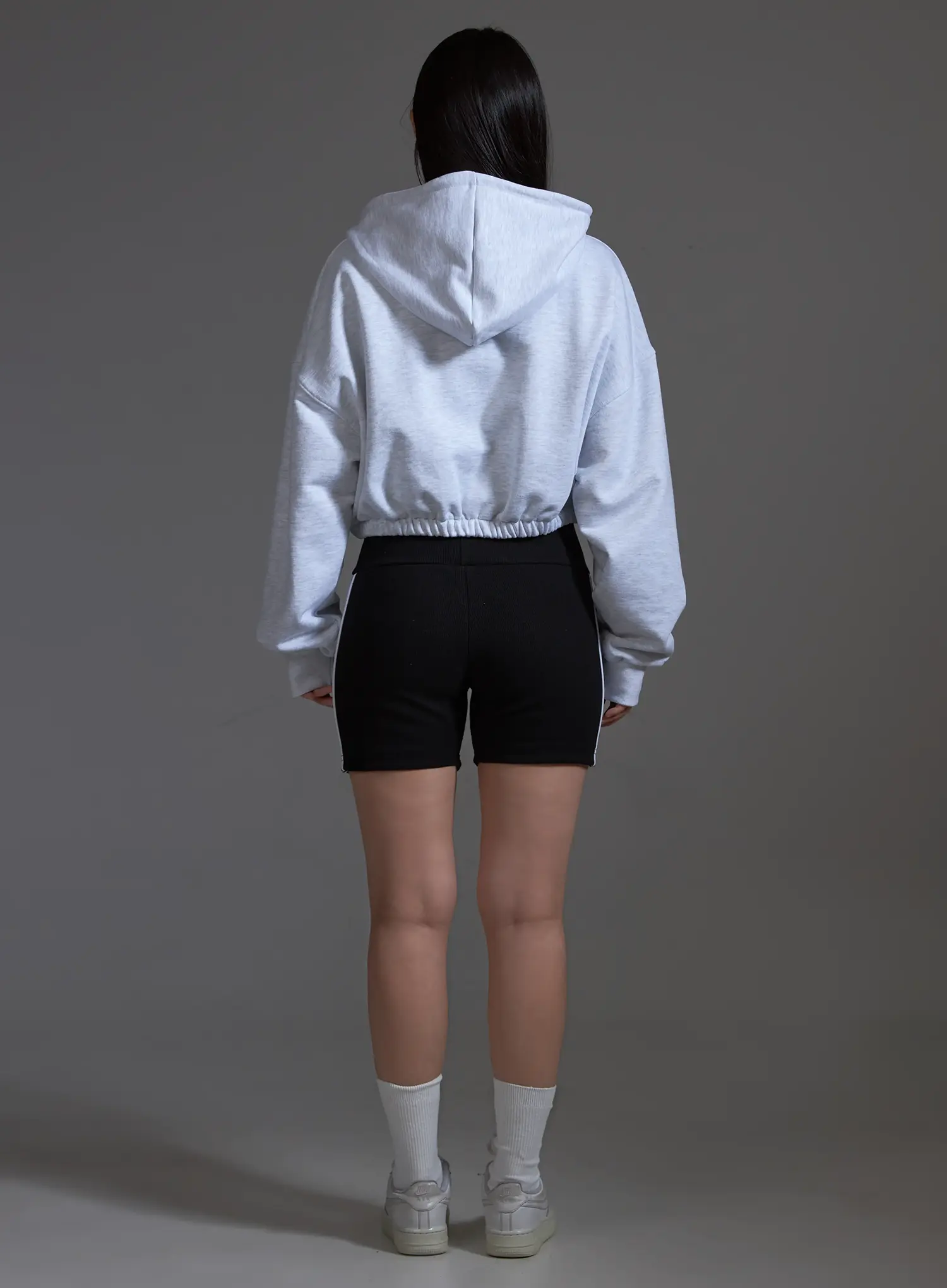 Cropped Zip-Up Hoodie IO517 - Image 5