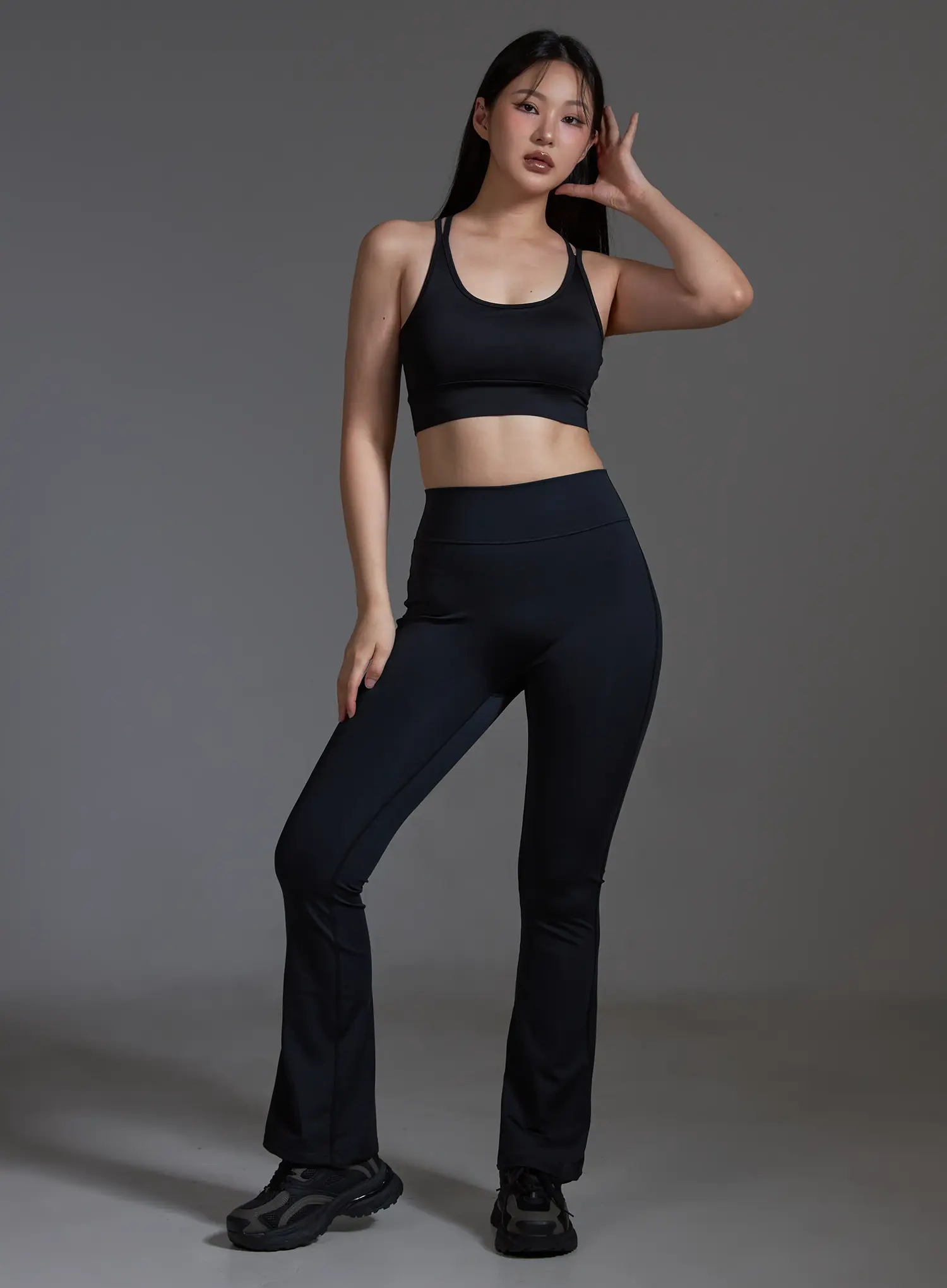 Cross Back Sports Bra Top (Black) IO517 - Image 10