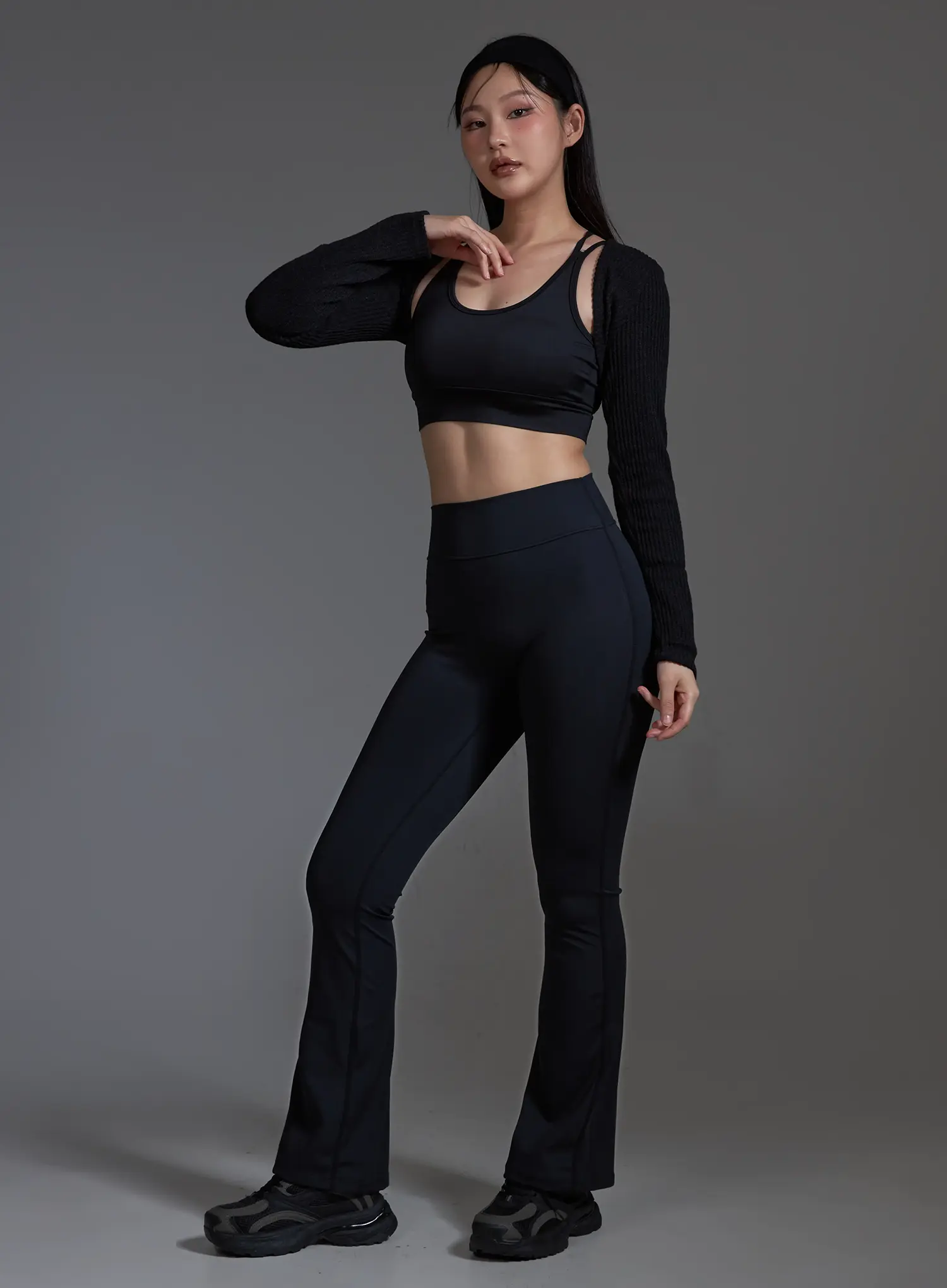 Cross Back Sports Bra Top (Black) IO517 - Image 15
