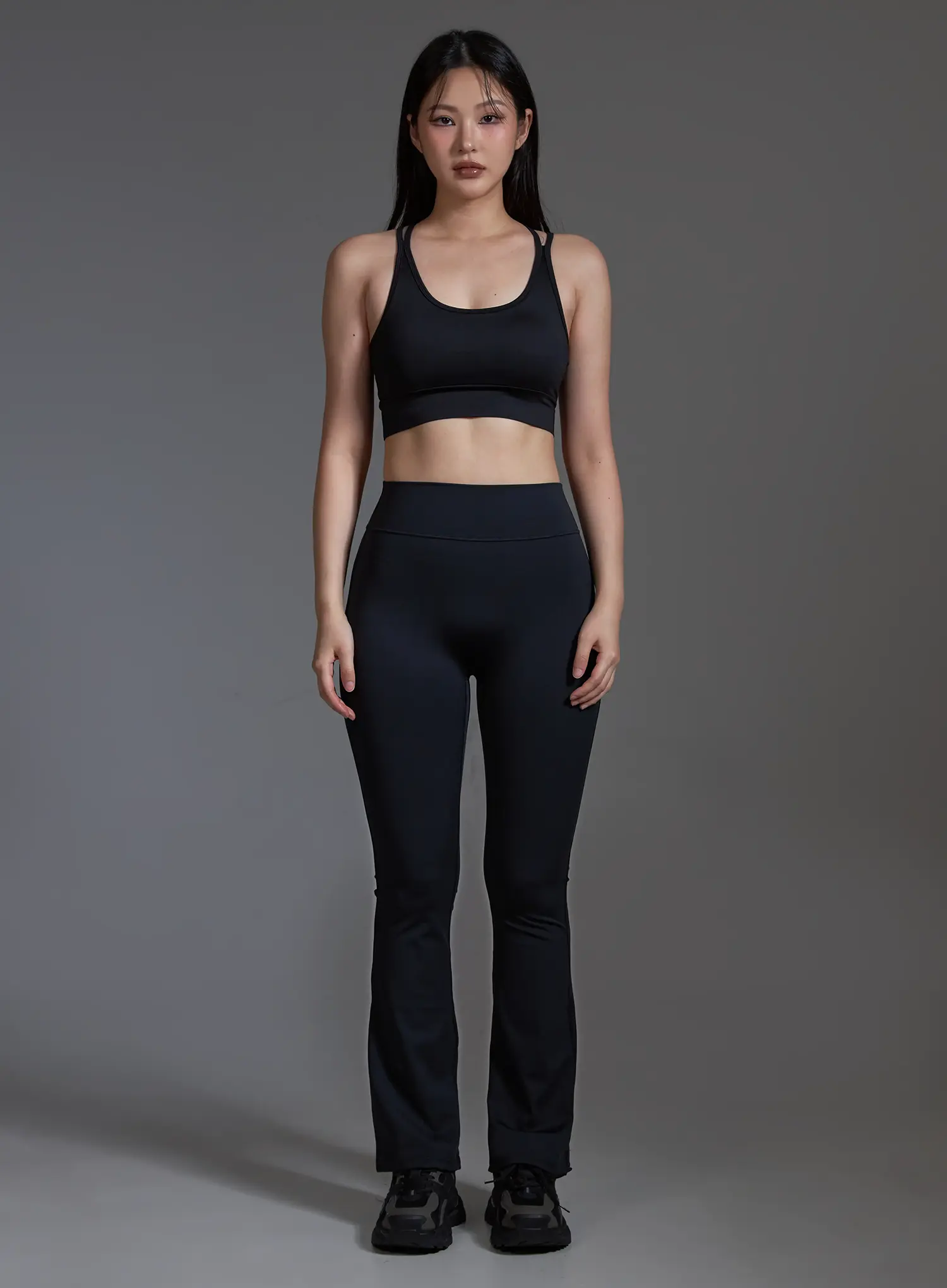Cross Back Sports Bra Top (Black) IO517 - Image 4