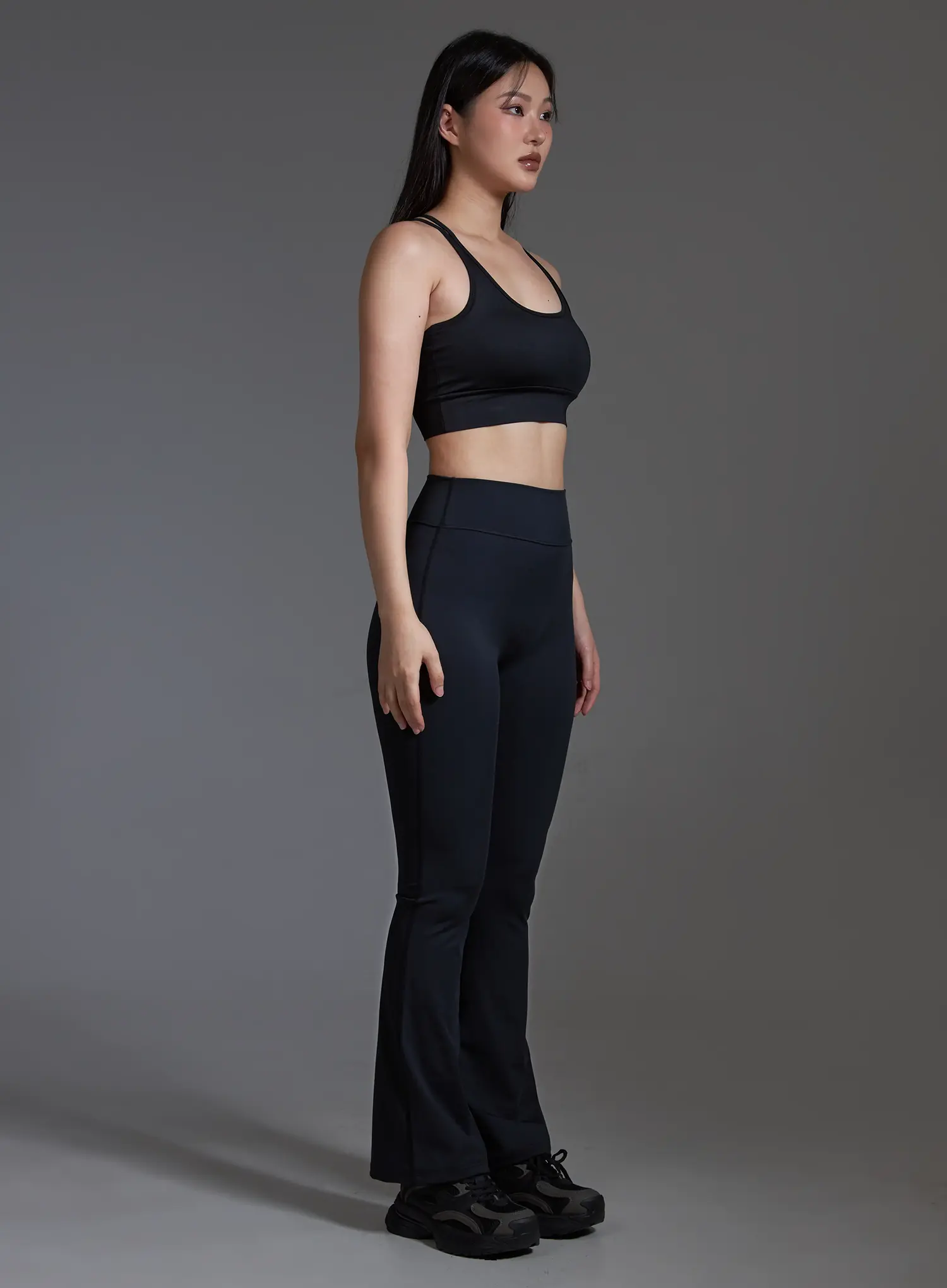 Cross Back Sports Bra Top (Black) IO517 - Image 5