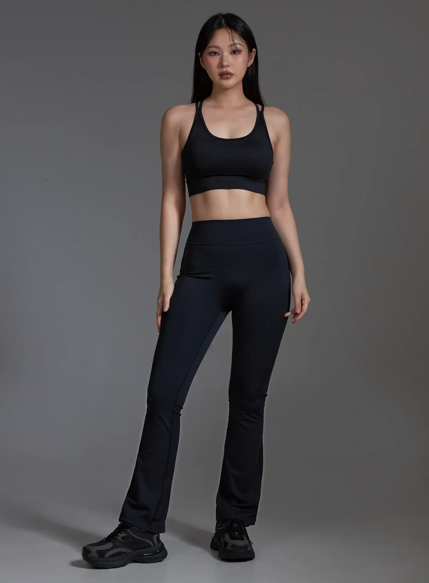 Cross Back Sports Bra Top (Black) IO517 - Image 9