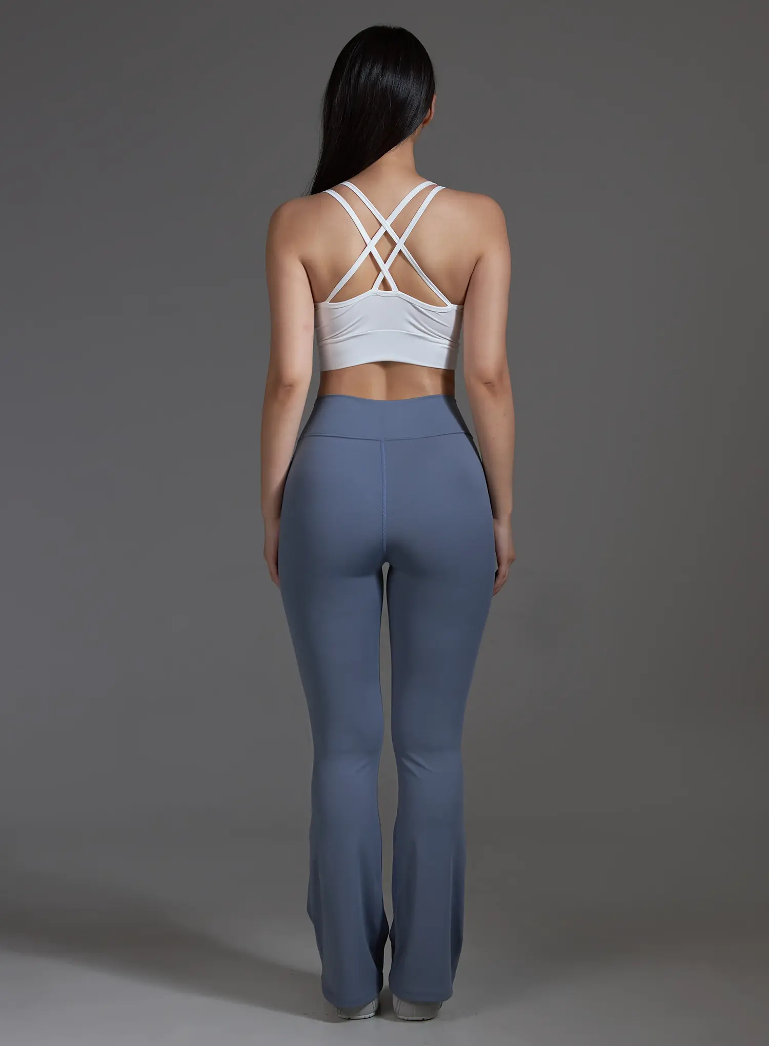 Cross Back Sports Bra Top (White) IO517 - Image 6
