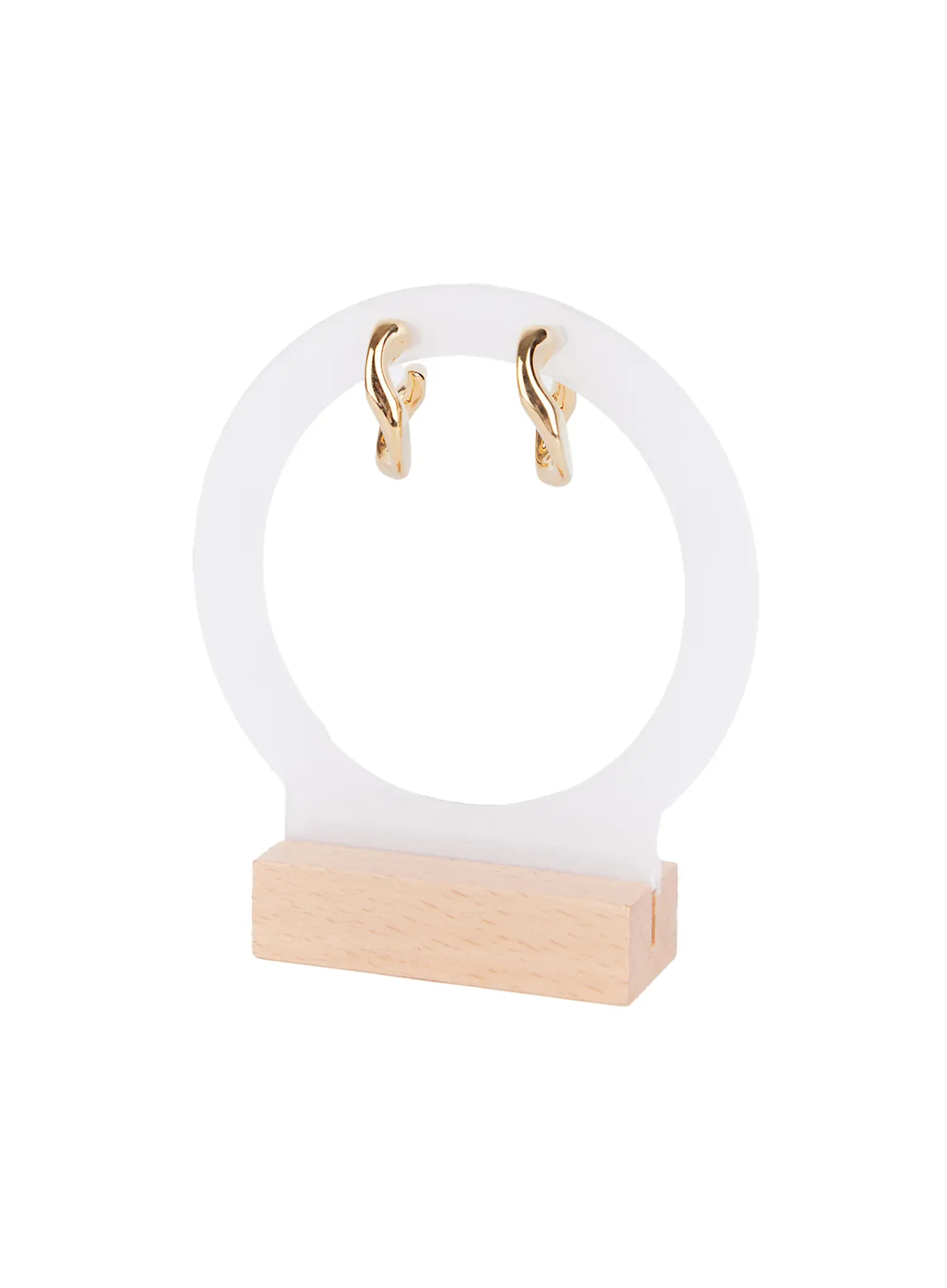 Curved Hoop Earrings CS523 - Image 4