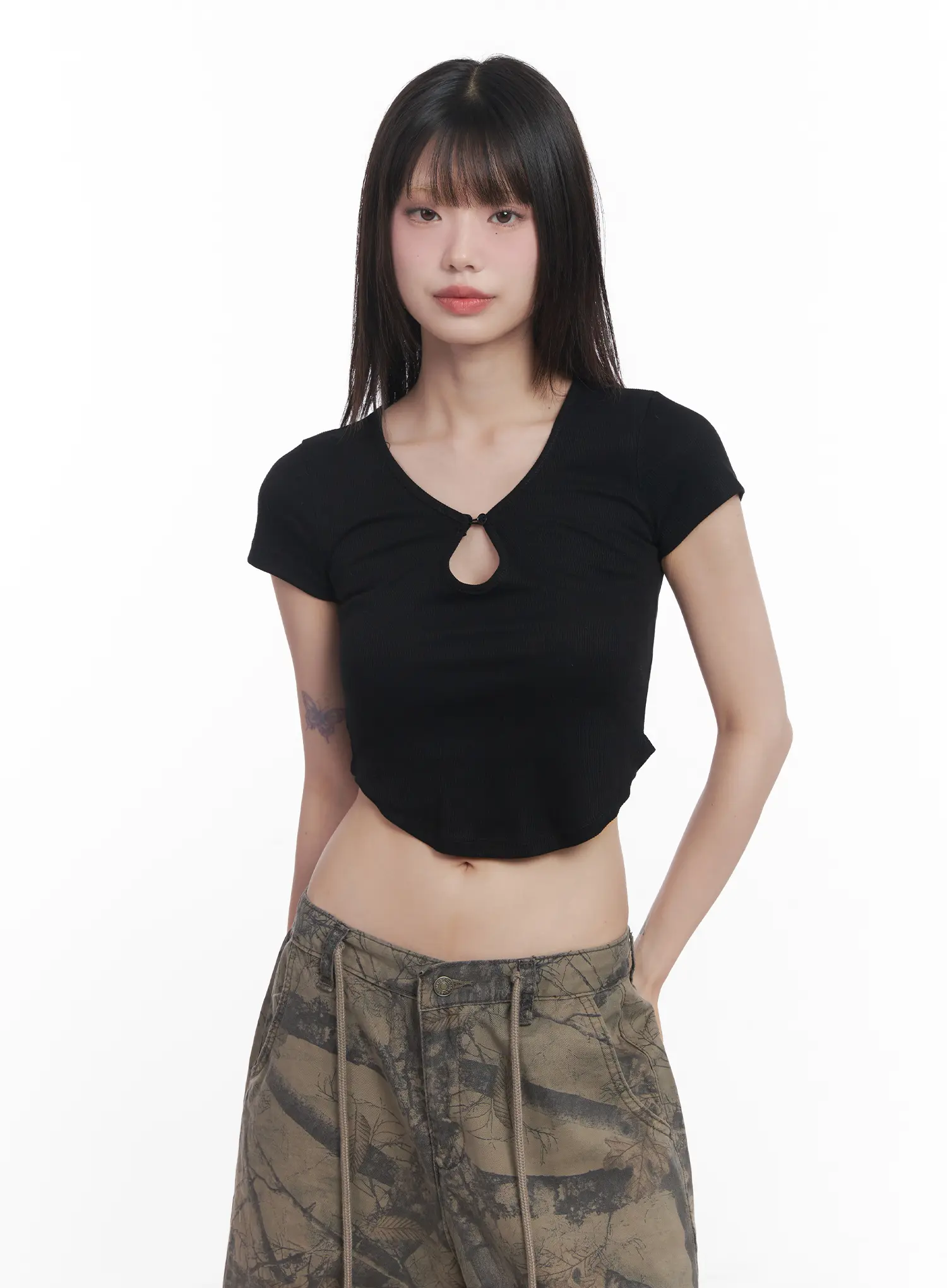 Cut-Out Crop Tee CU520 - Image 11