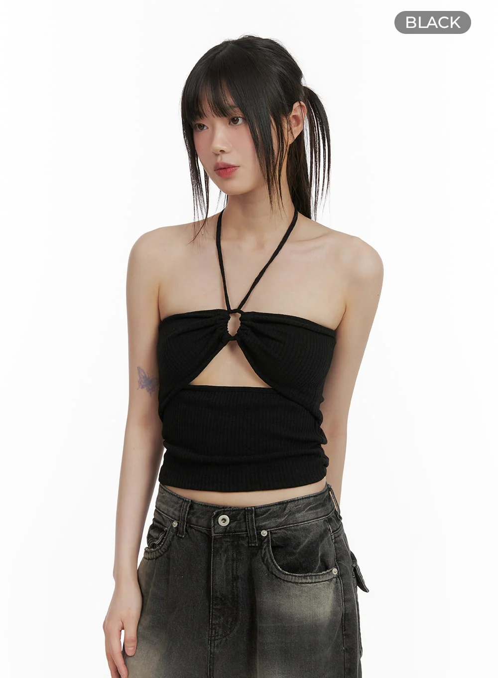 Cut Out Halter Top CA418 - Image 8