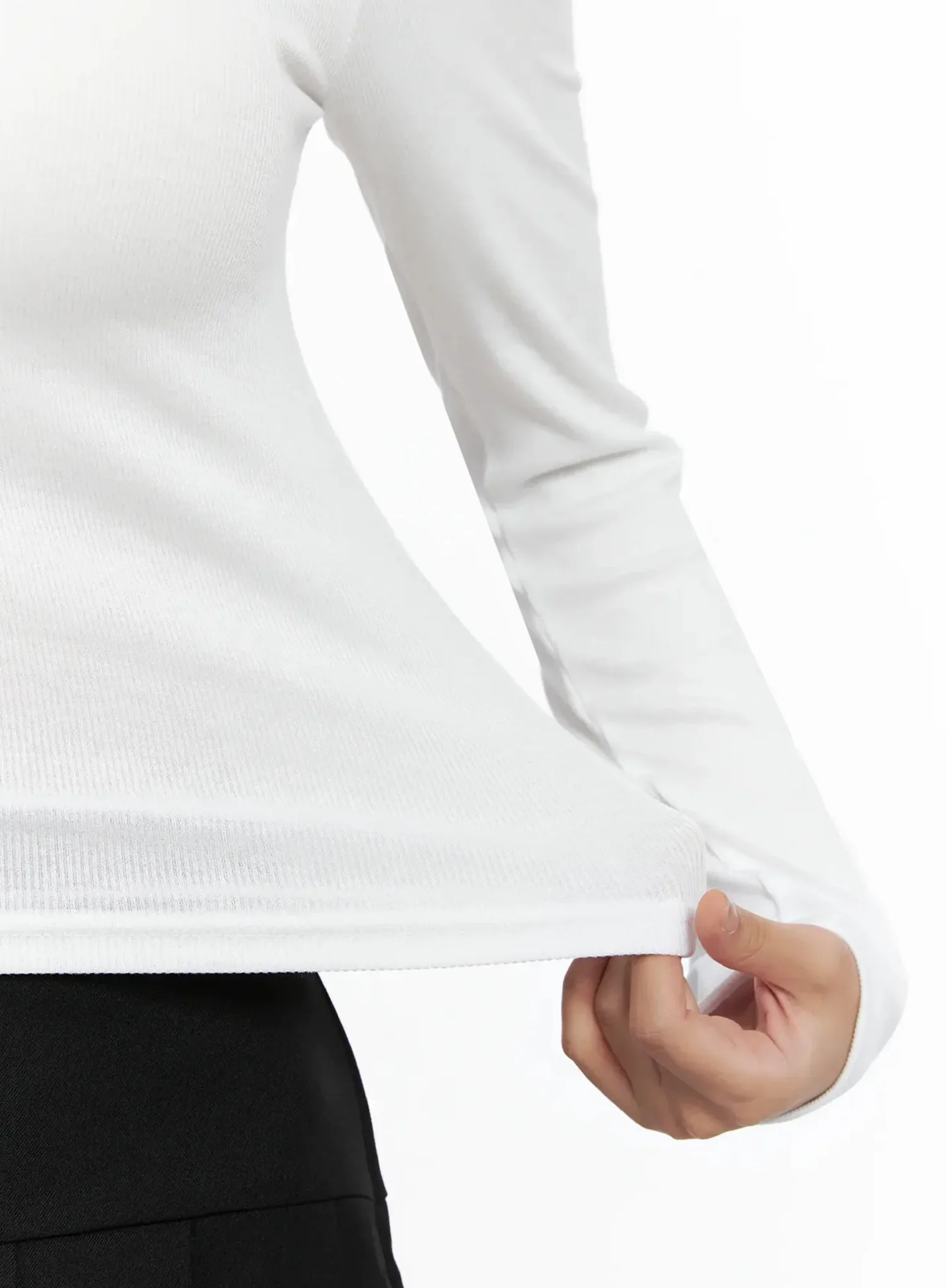 Cut-Out Ribbed Off-Shoulder Top IG527 - Image 4