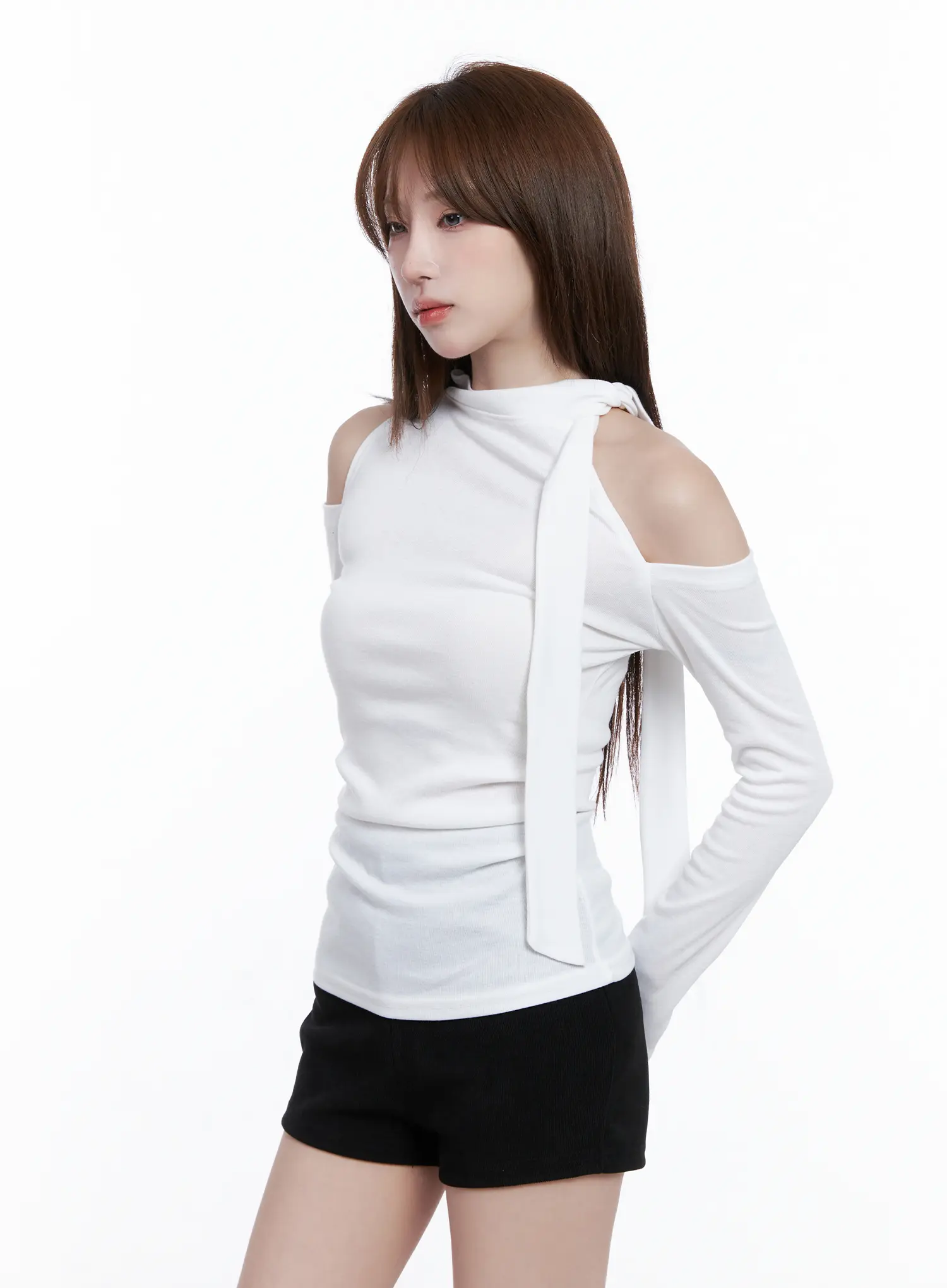 Cut-Out Shoulder Turtleneck Top CG529 - Image 10