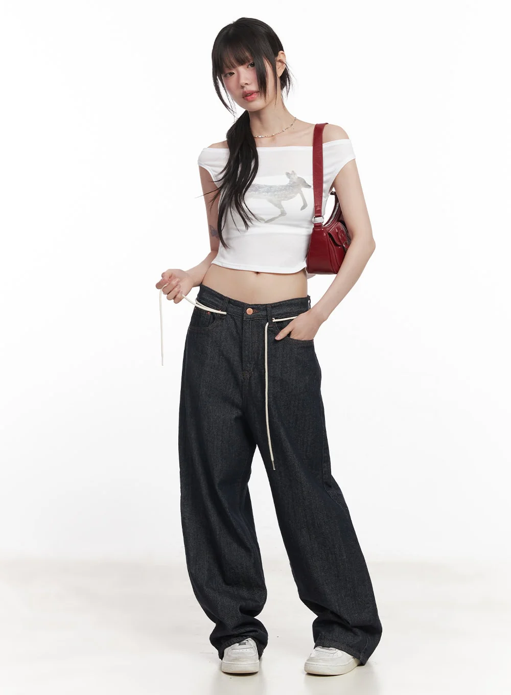 Cute Animal-Print  Graphic Off-Shoulder Crop Top CY521 - Image 11
