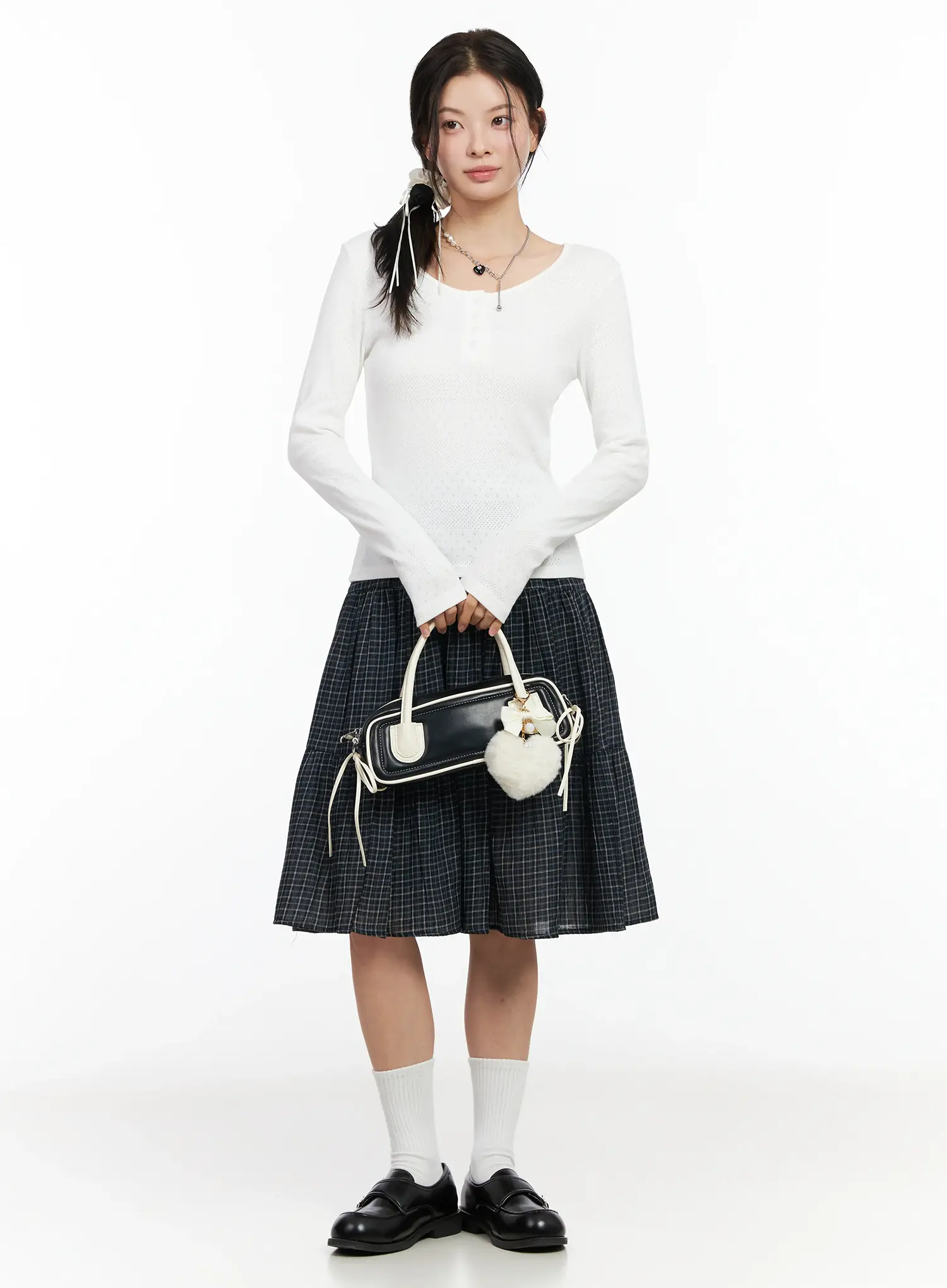 Cute Wide Neck Long Sleeve Top IM524 - Image 3