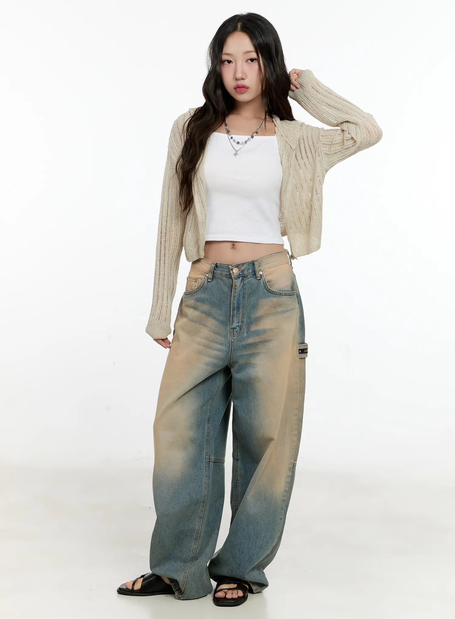 Danbi Washed Wide-Leg Denim Jeans CG501 - Image 13