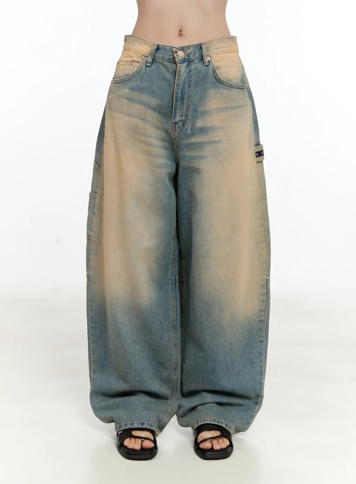 Danbi Washed Wide-Leg Denim Jeans CG501 - Image 14