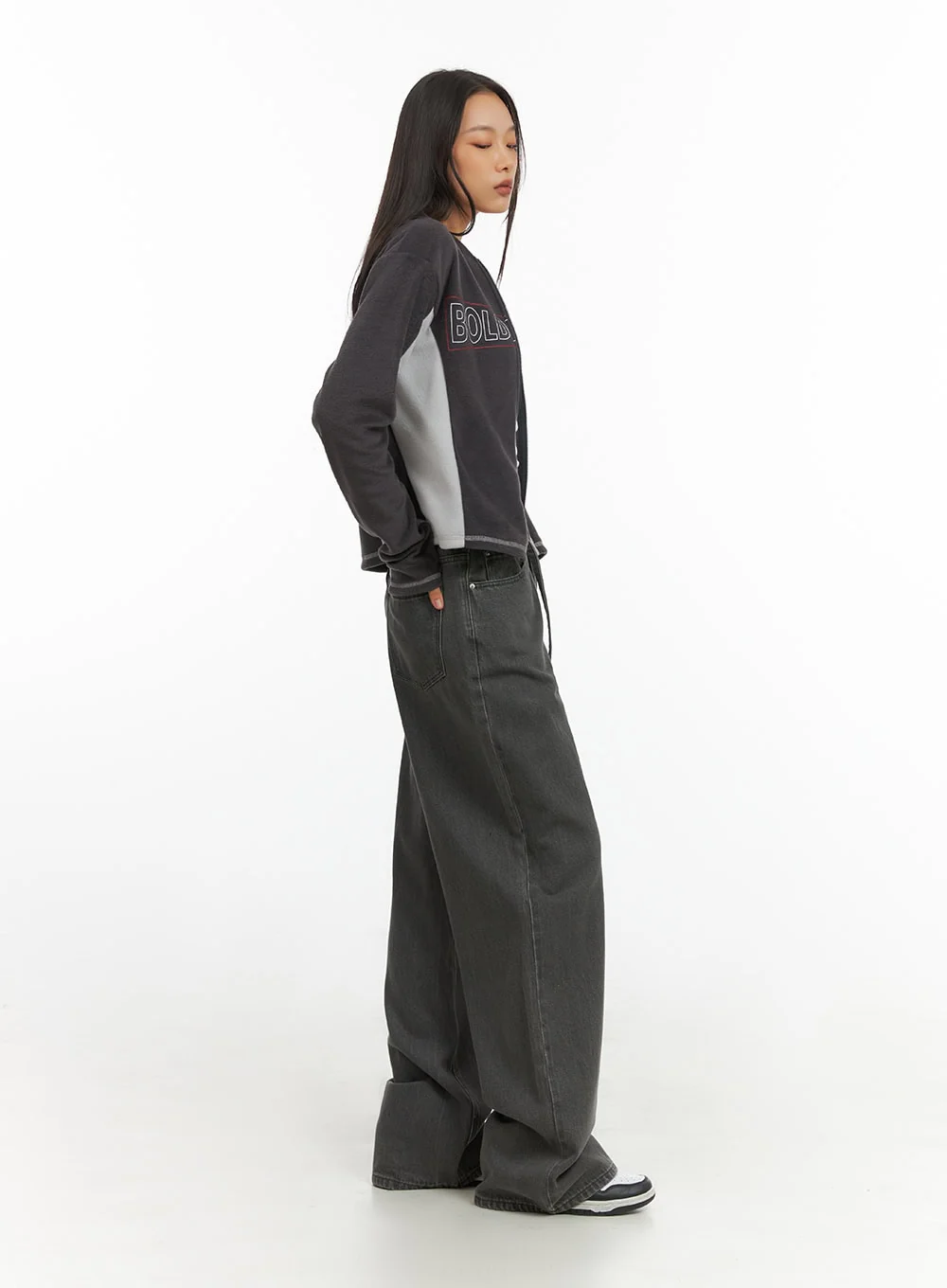 Dark gray Polyester Slim Fit Hoodie IO409 - Image 7