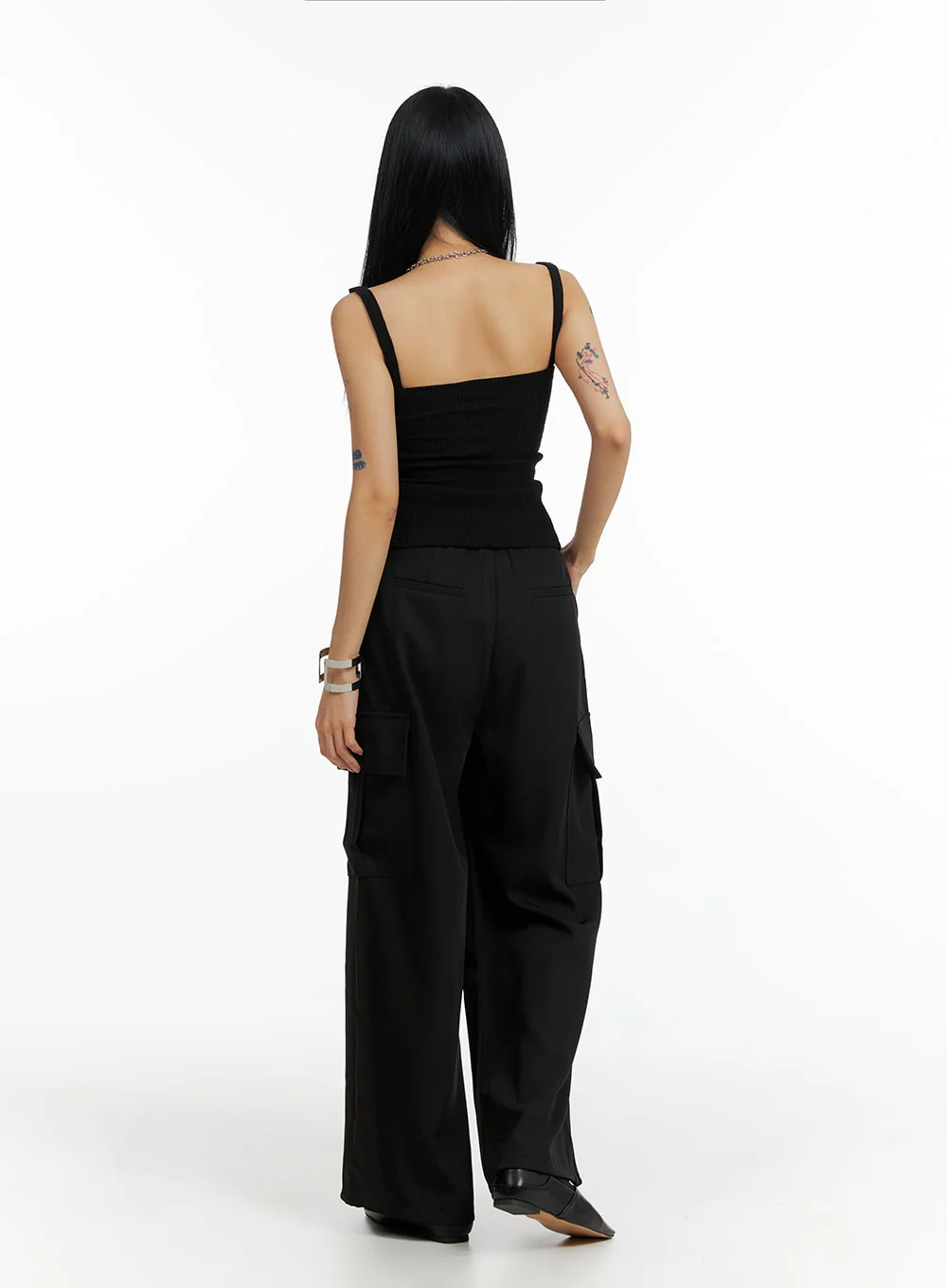 Deep V-Neck Button Sleeveless Top IF402 - Image 7