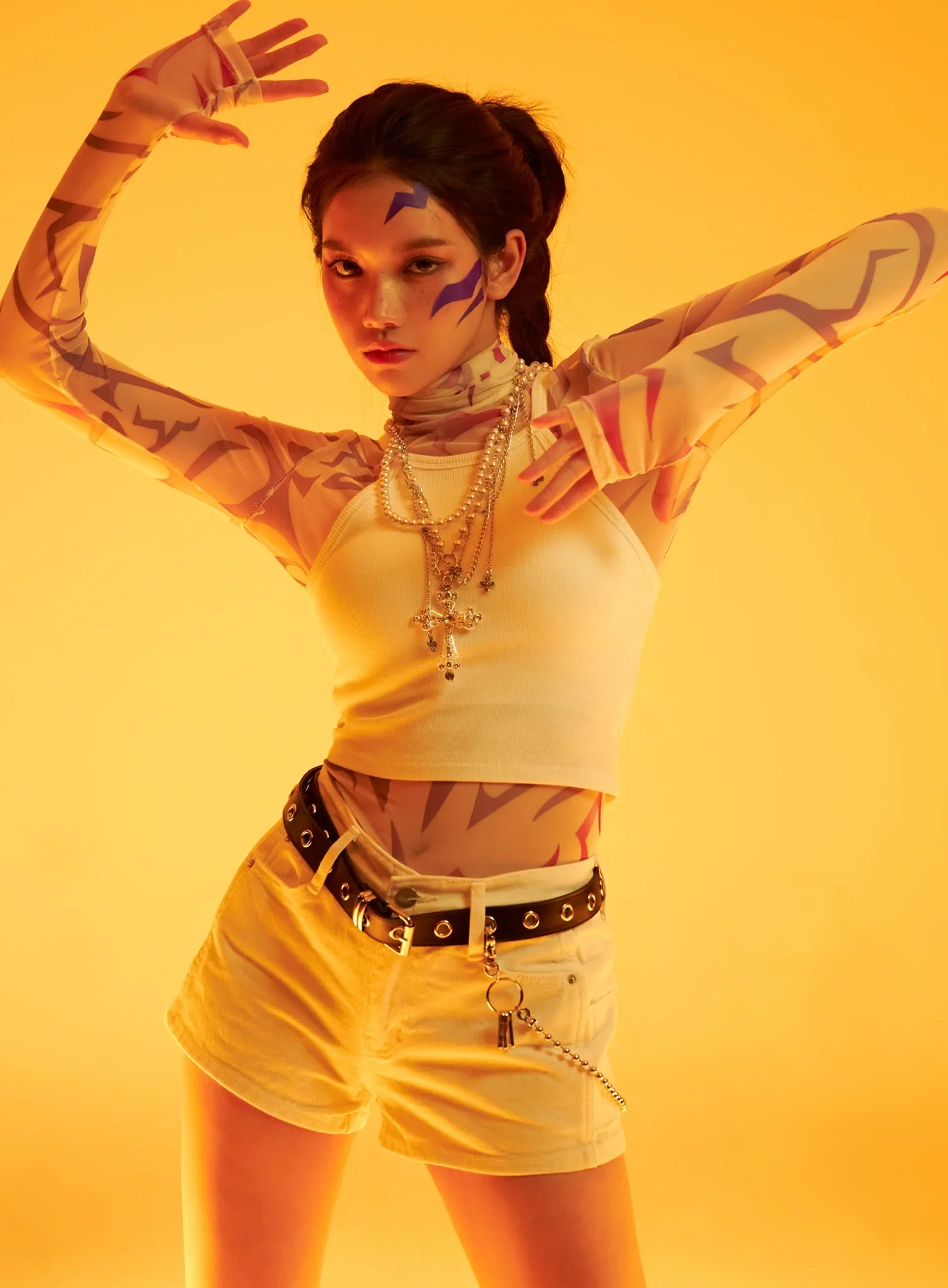 Demon Print Mesh Turtleneck IN503 - Image 13