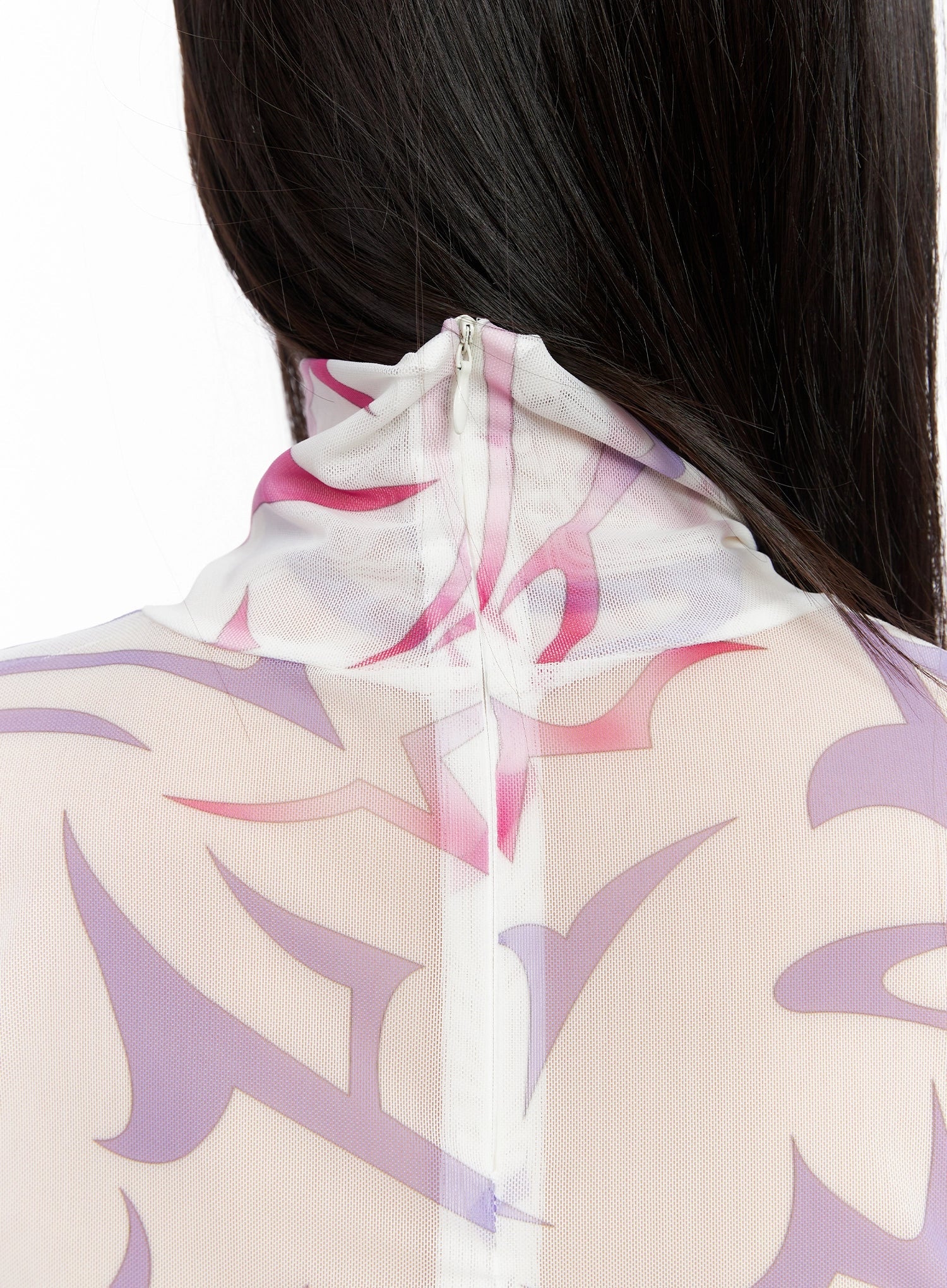 Demon Print Mesh Turtleneck IN503 - Image 8