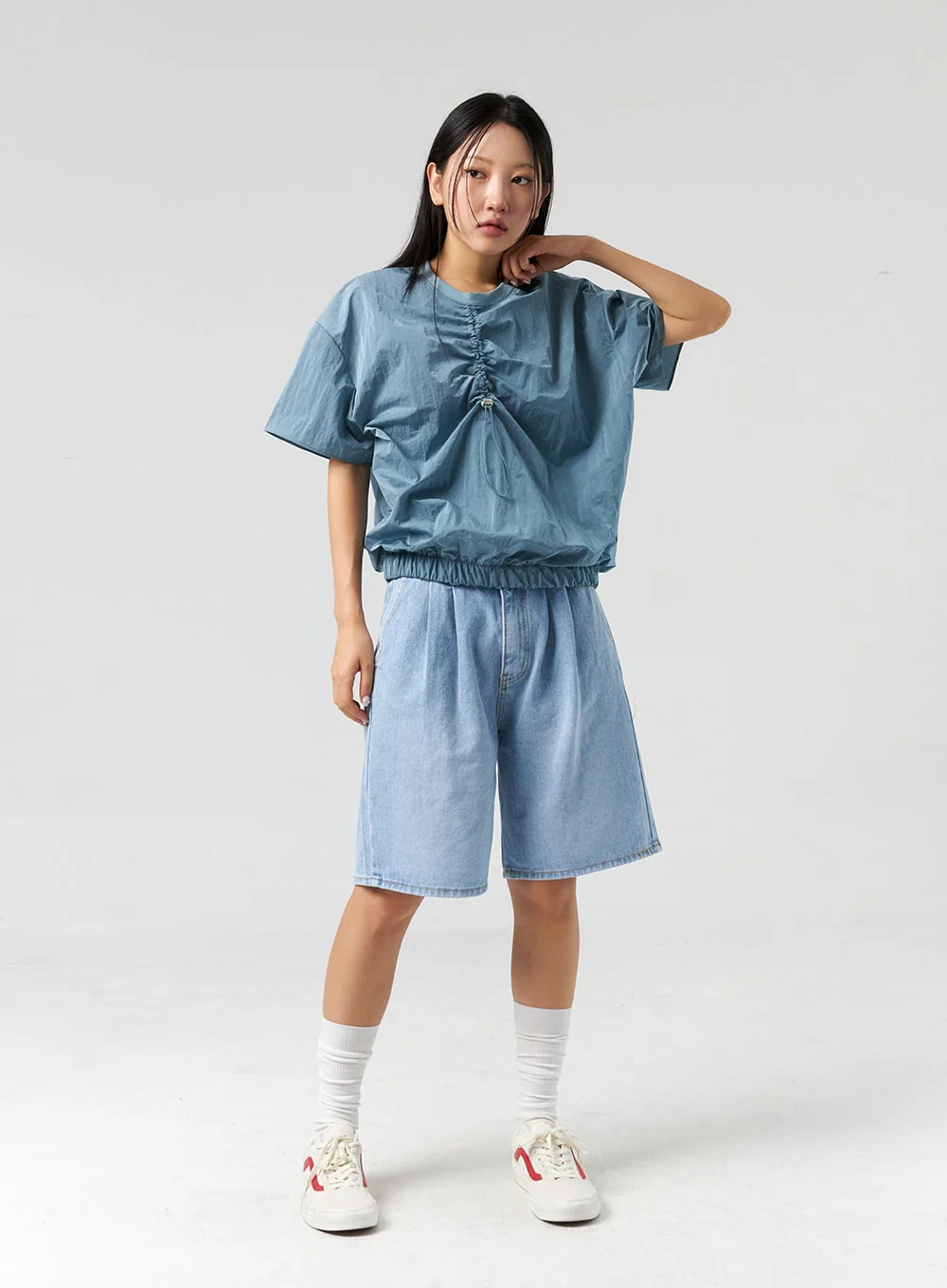 Denim Bermuda Shorts CL326 - Image 8