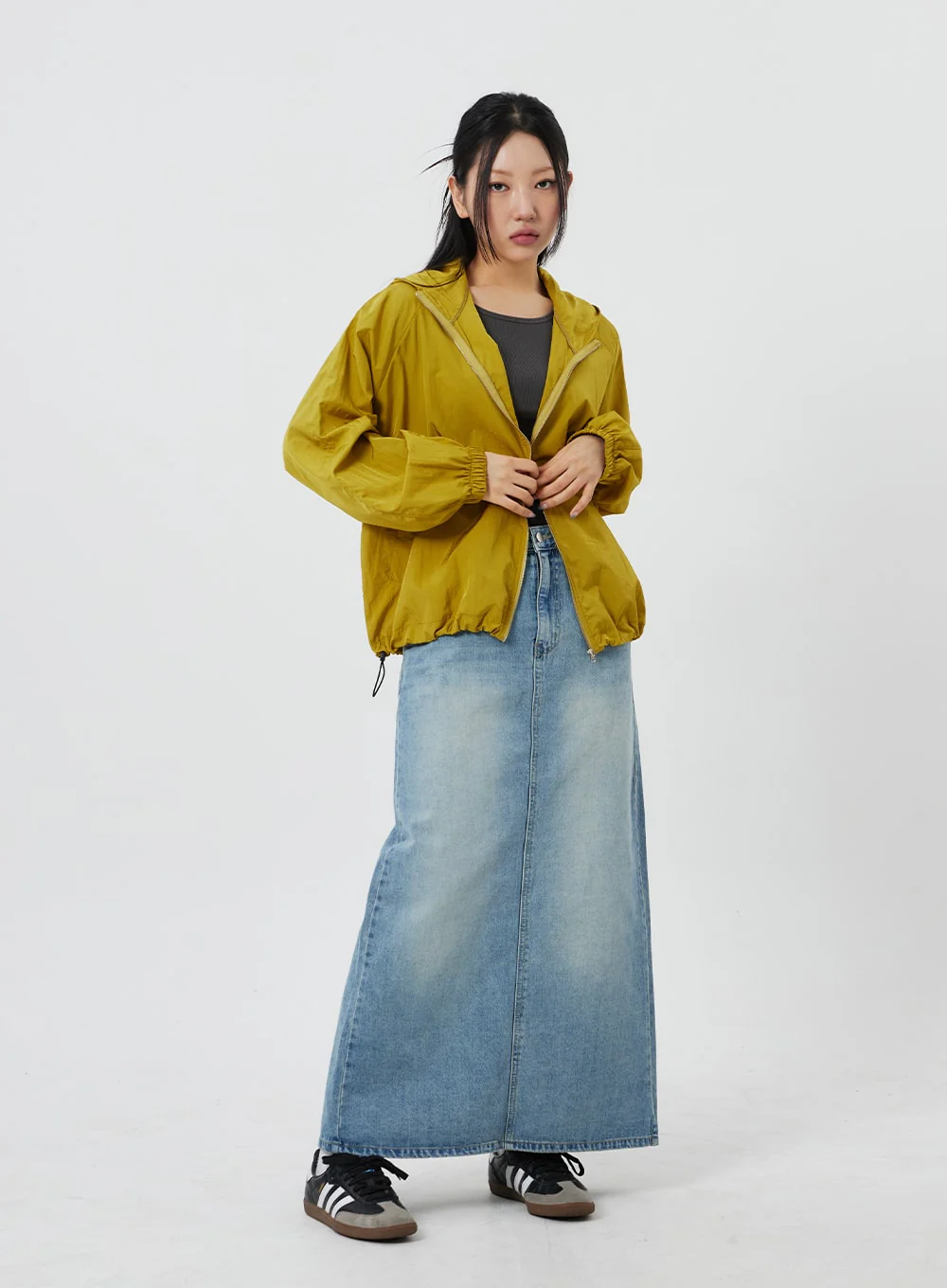 Denim Maxi Skirt CF324 - Image 8