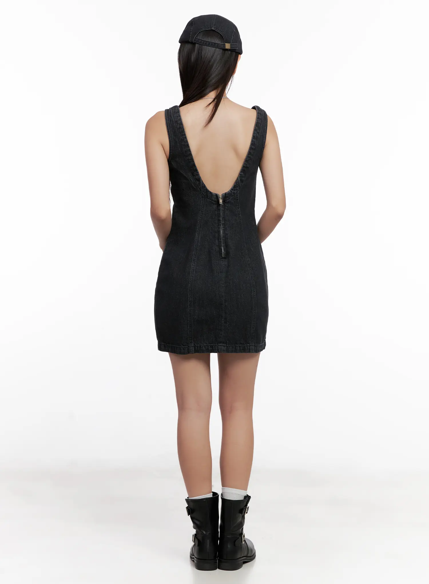 Denim Mini Dress CL521 - Image 4