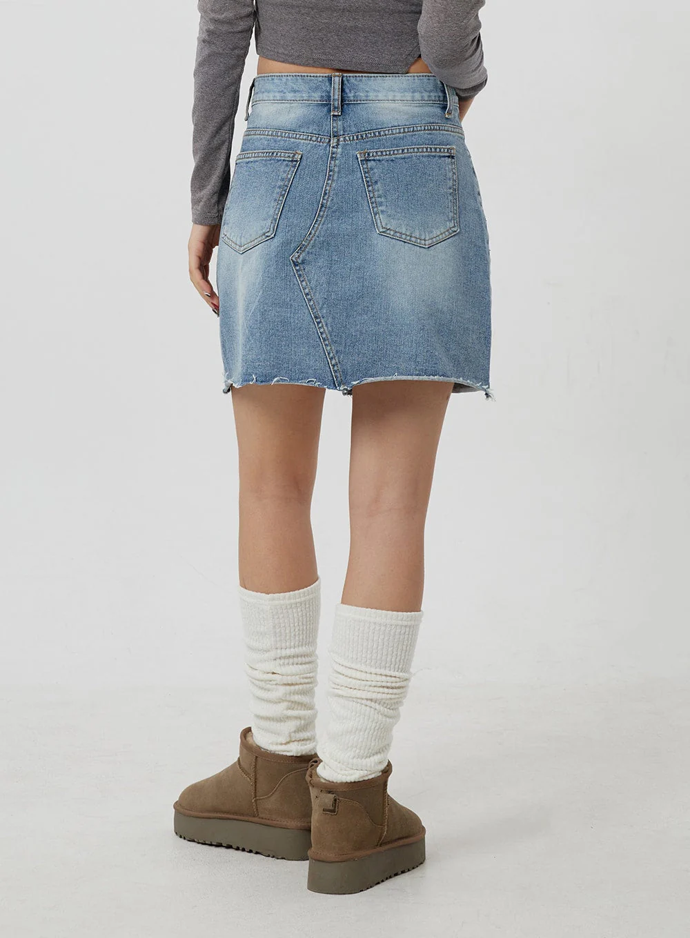 Denim Mini Skirt CF302 - Image 6