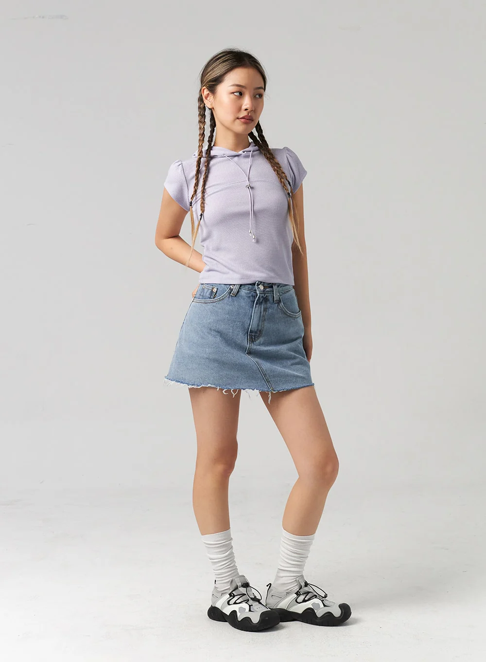 Denim Mini Skirt CL305 - Image 13