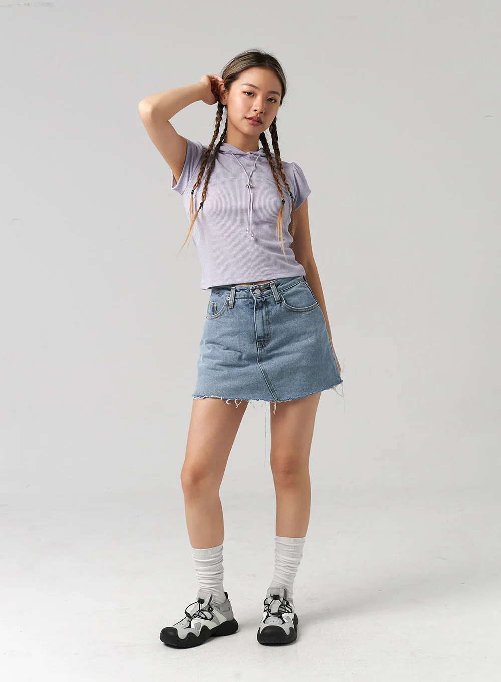 Denim Mini Skirt CL305 - Image 3