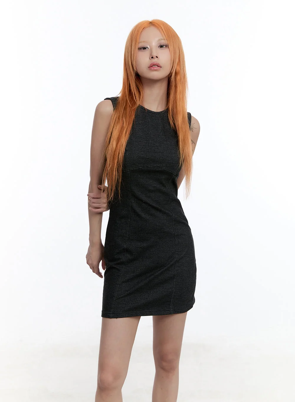Denim Sleeveless Mini Dress CY530 - Image 12